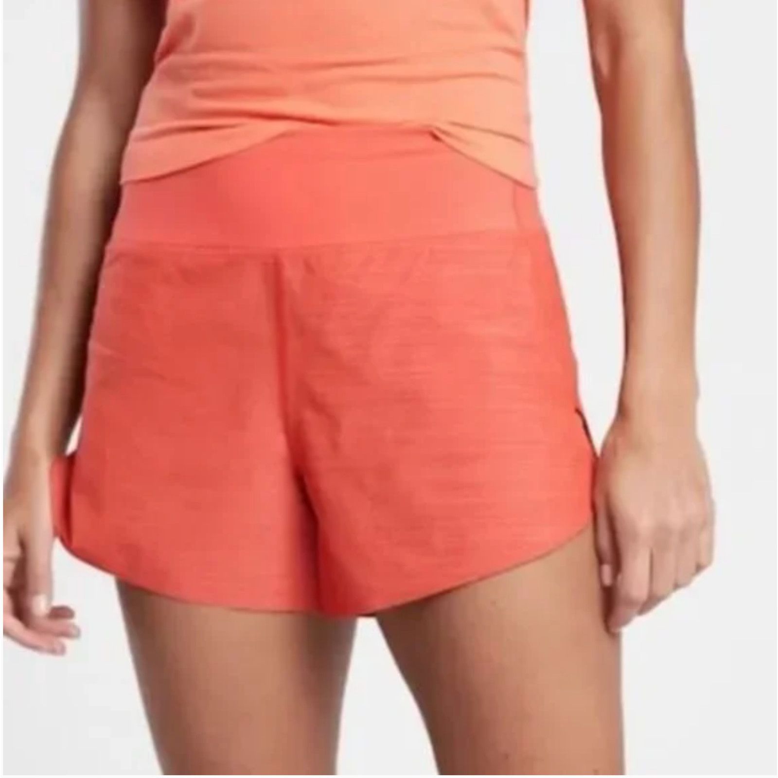 Athleta Athleta Run With It Textured 3.5" Short, Space Dye Orange 1X Size 36" / US 14 / IT 50 - 2 Thumbnail