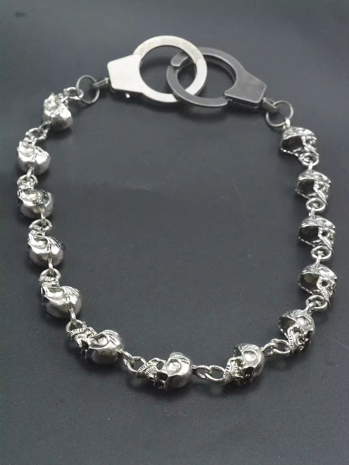 Jewelry x Skulls Pirate Skull Chain Thumb Cuff Pant Chain in Silver, Men's