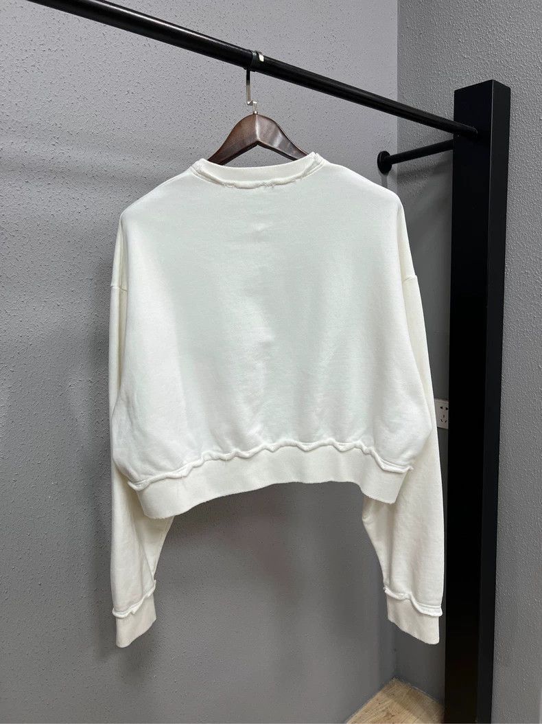 Prada Miu Miu White Distressed Sweatshirt Size Small -2505 Size US S / EU 44-46 / 1 - 2 Thumbnail