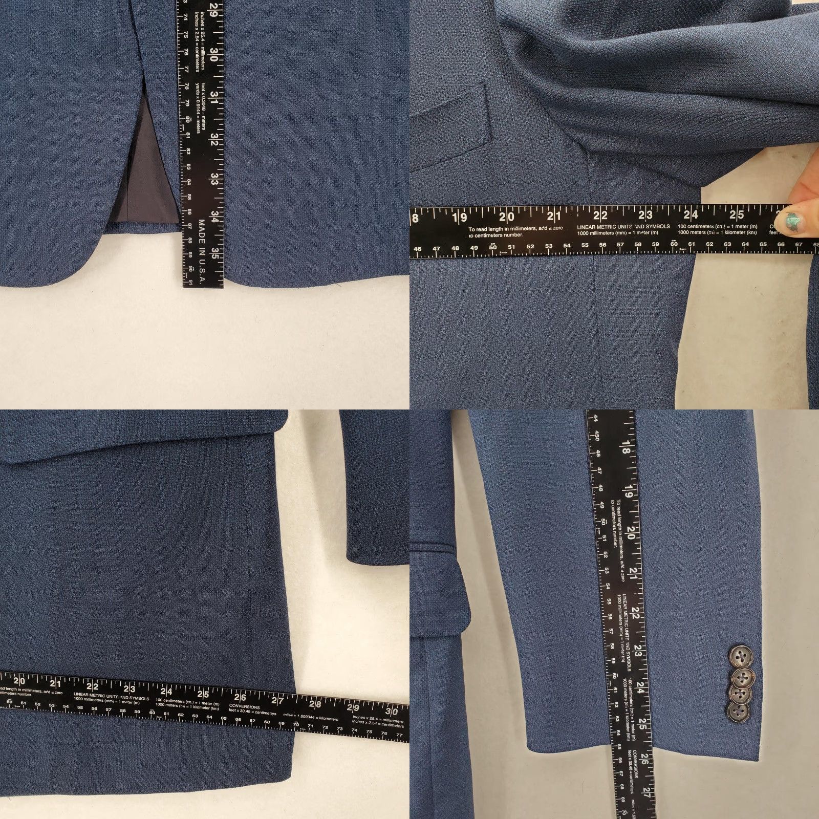 Ermenegildo Zegna VINTAGE Richard's Greenwich Blazer Mens 42L Blue Ermenegildo Zegna Fabric Sport Coat Size 42R - 8 Thumbnail