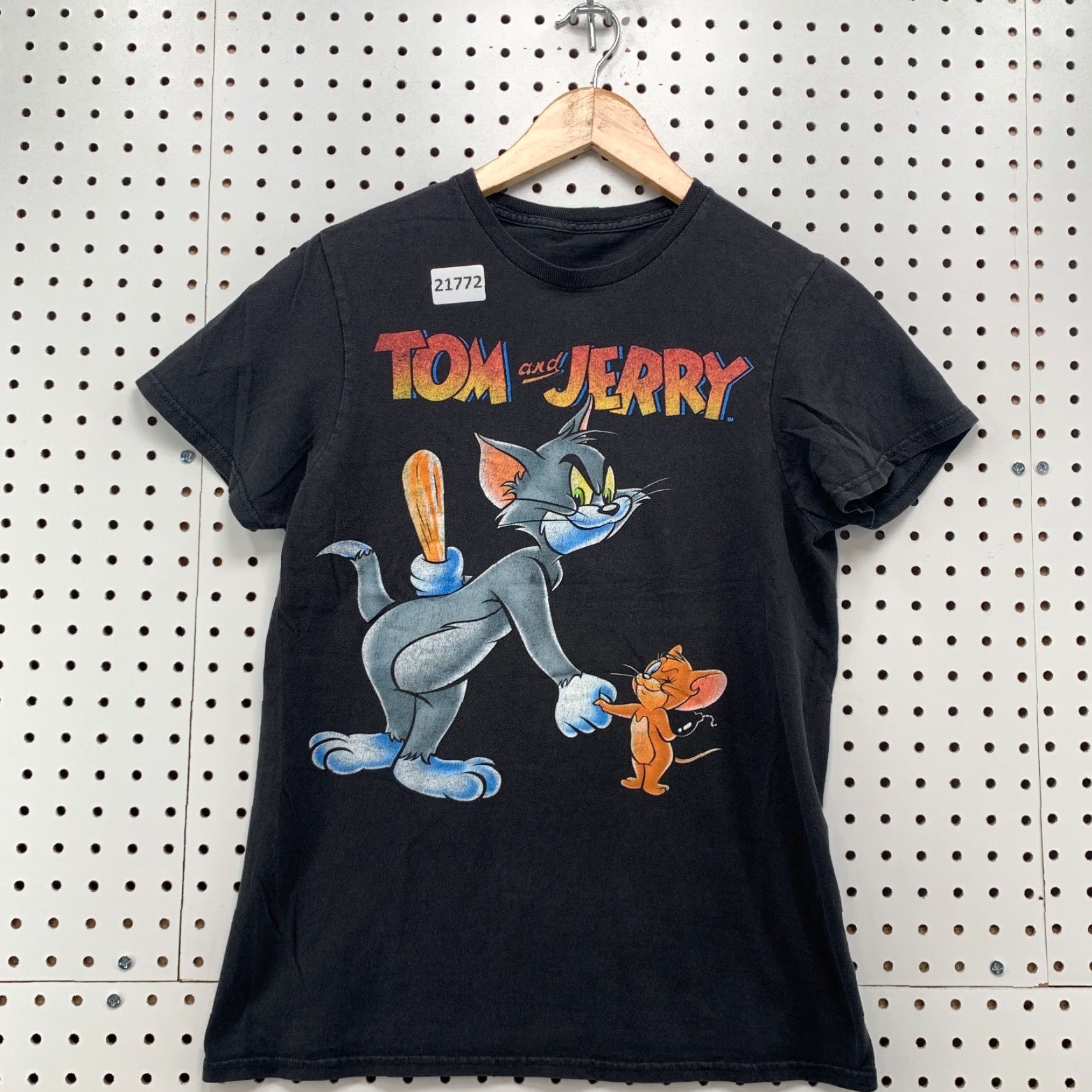 Vintage Tom And Jerry Shirt Black Womens Medium 17x25 Cartoon Tee Short Sleeve Size M / US 6-8 / IT 42-44 - 5 Thumbnail