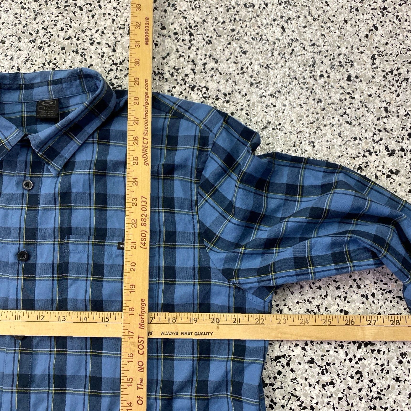 Oakley Oakley Plaid Button Long Sleeve Blue Flannel Shirt Men L Regular Casual Workwear Vintage: No (But must not add info not in title.) Size US L / EU 52-54 / 3 - 3 Thumbnail