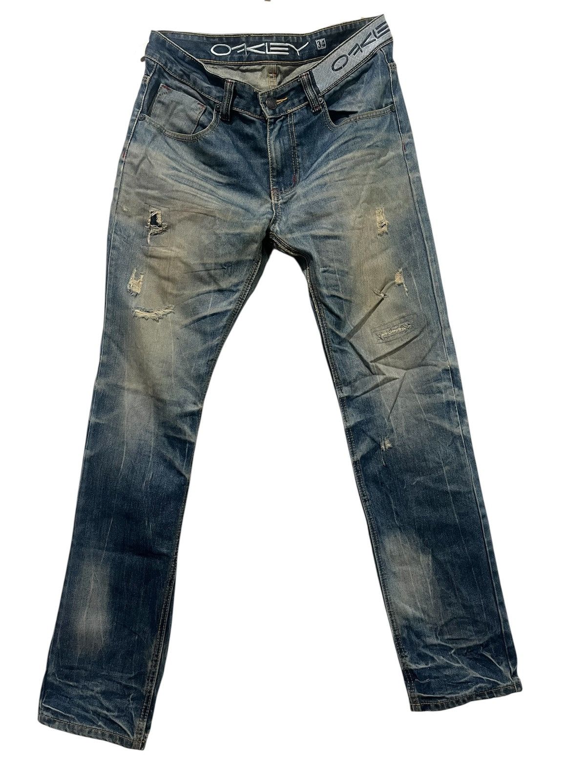 Oakley Oakley denim jeans faded with tear Size US 34 / EU 50 - 1 Thumbnail