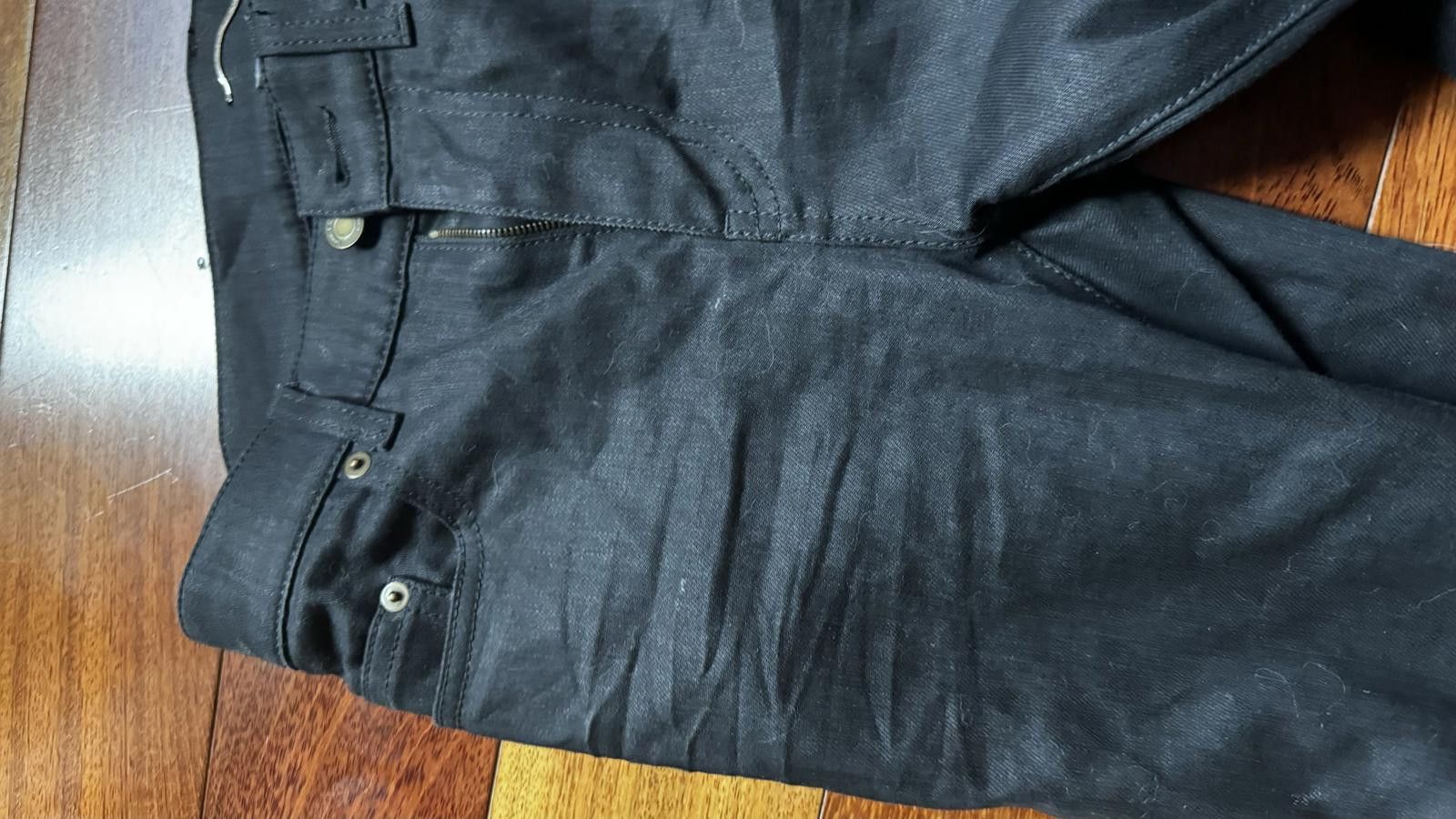 Saint Laurent Paris Saint Laurent D24 Silver Coated Black Denim Jeans Size US 29 - 7 Thumbnail