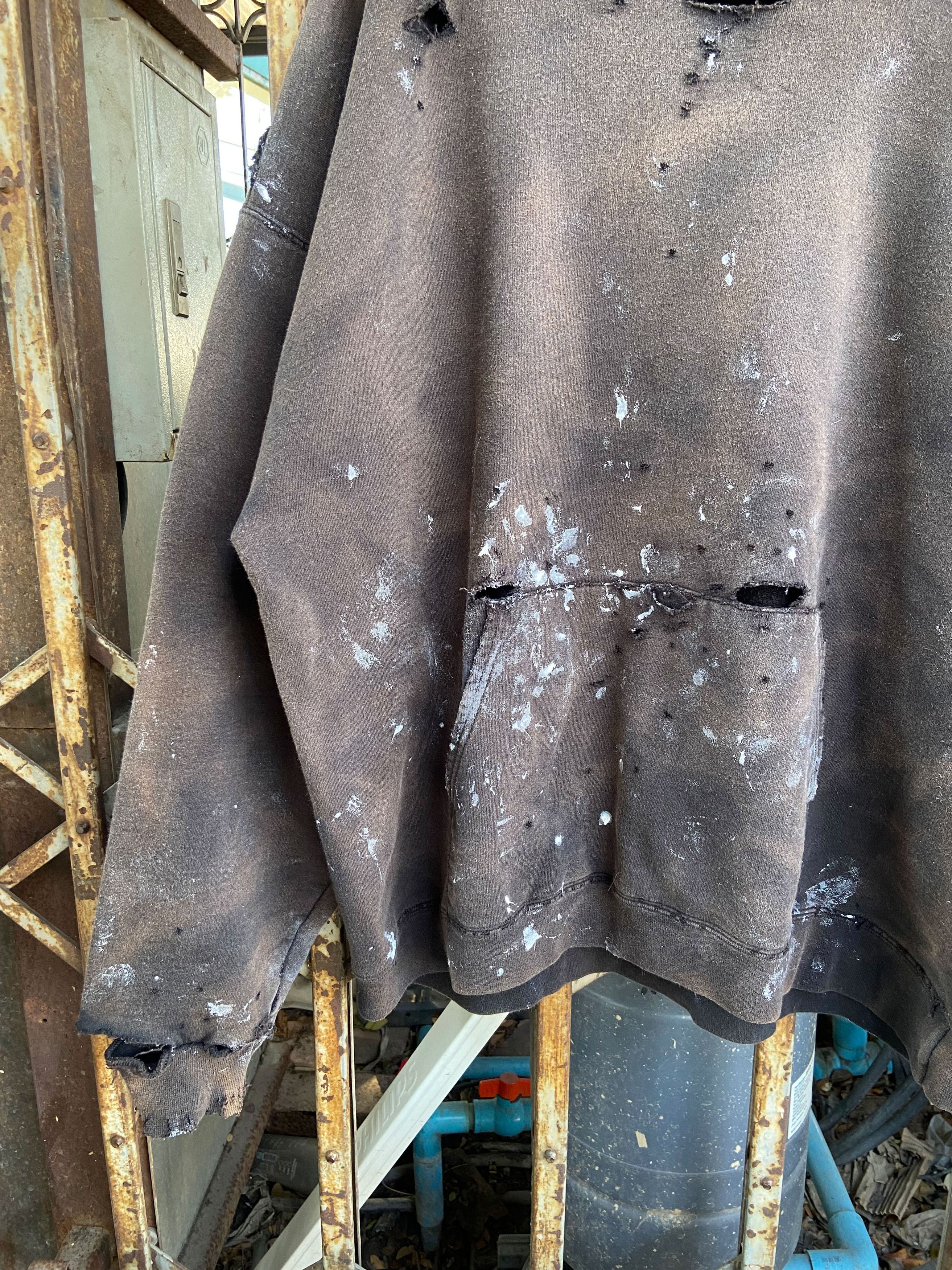 Vintage Thrashed Distressed & Faded Hoodie ERD Grunge Size US XL / EU 56 / 4 - 20 Thumbnail