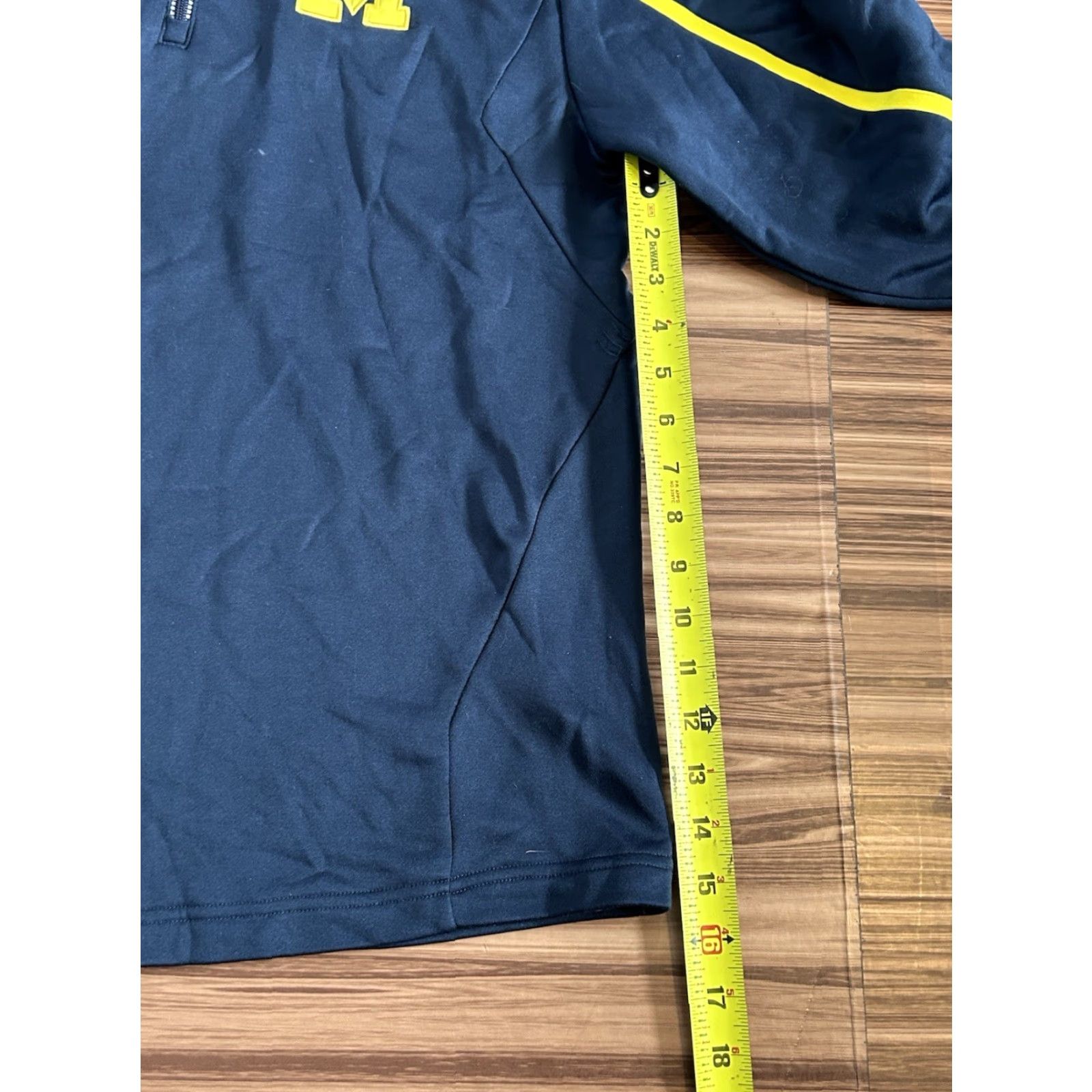 Adidas Adidas Michigan Wolverines 1/4 Zip Pullover Men's Blue Yellow Medium Size US M / EU 48-50 / 2 - 3 Thumbnail