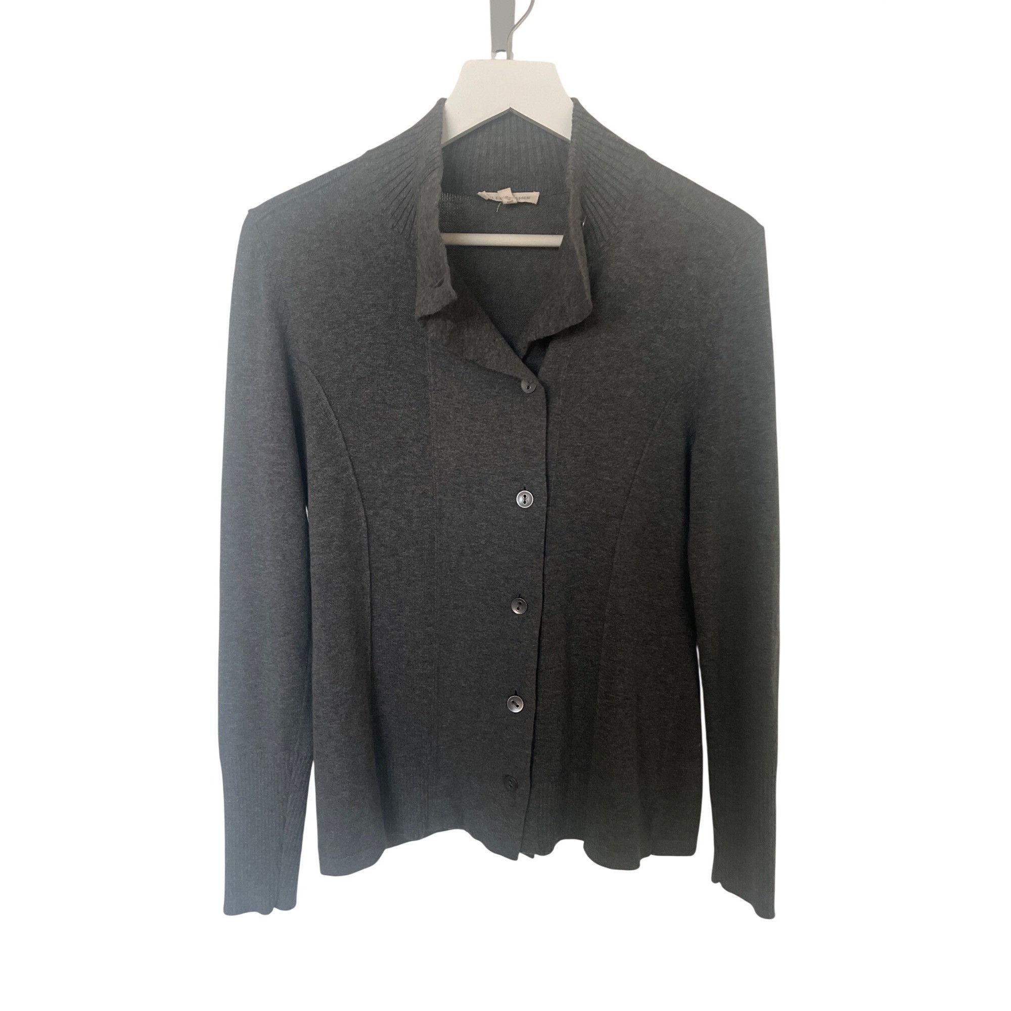 Eileen Fisher Eileen Fisher Organic Cotton Cashmere Blend Button-Front Car Size XS / US 0-2 / IT 36-38 - 4 Thumbnail