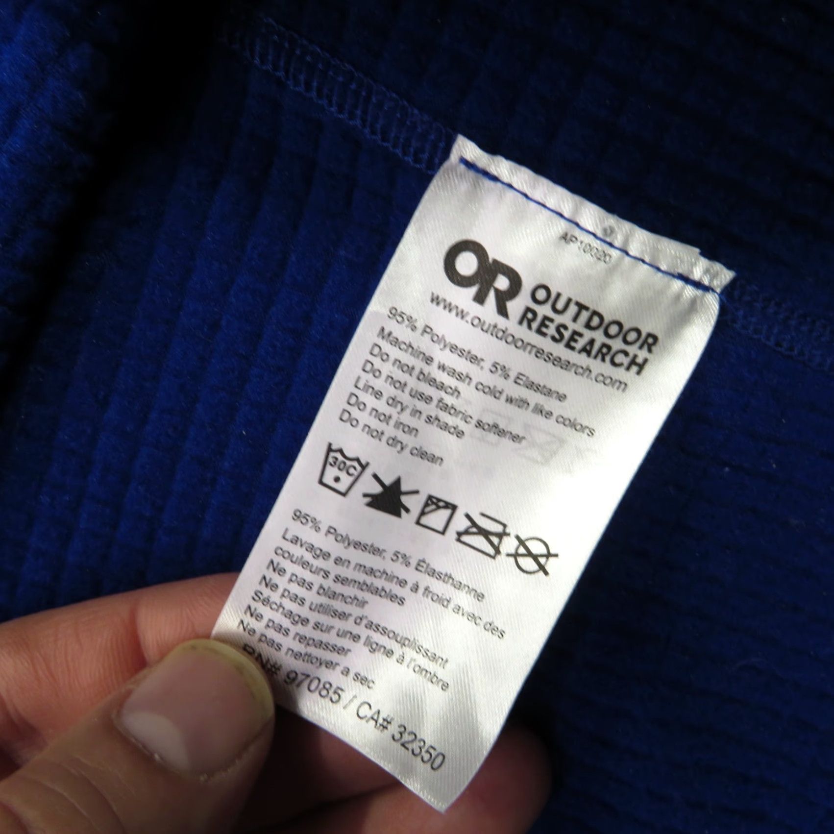 Outdoor Research Outdoor Research Jacket Mens Medium Blue 1/4 Zip Tech Grid Thermal Fleece Waffle Size US M / EU 48-50 / 2 - 7 Thumbnail