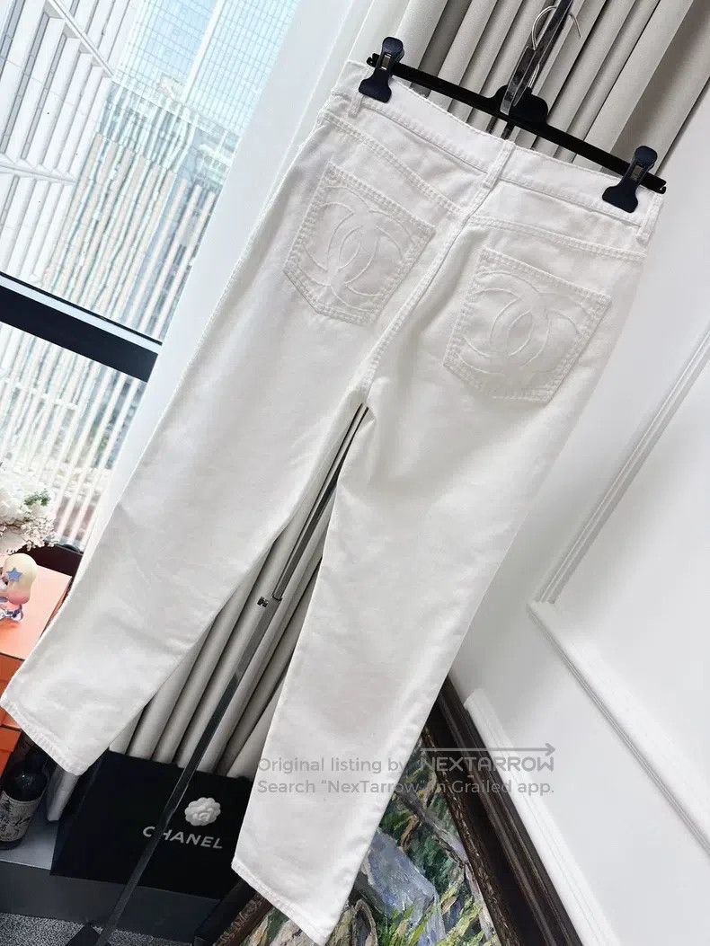 Chanel Chanel White C-pocket jeans Size 25" / US 0 / IT 36 - 2 Thumbnail