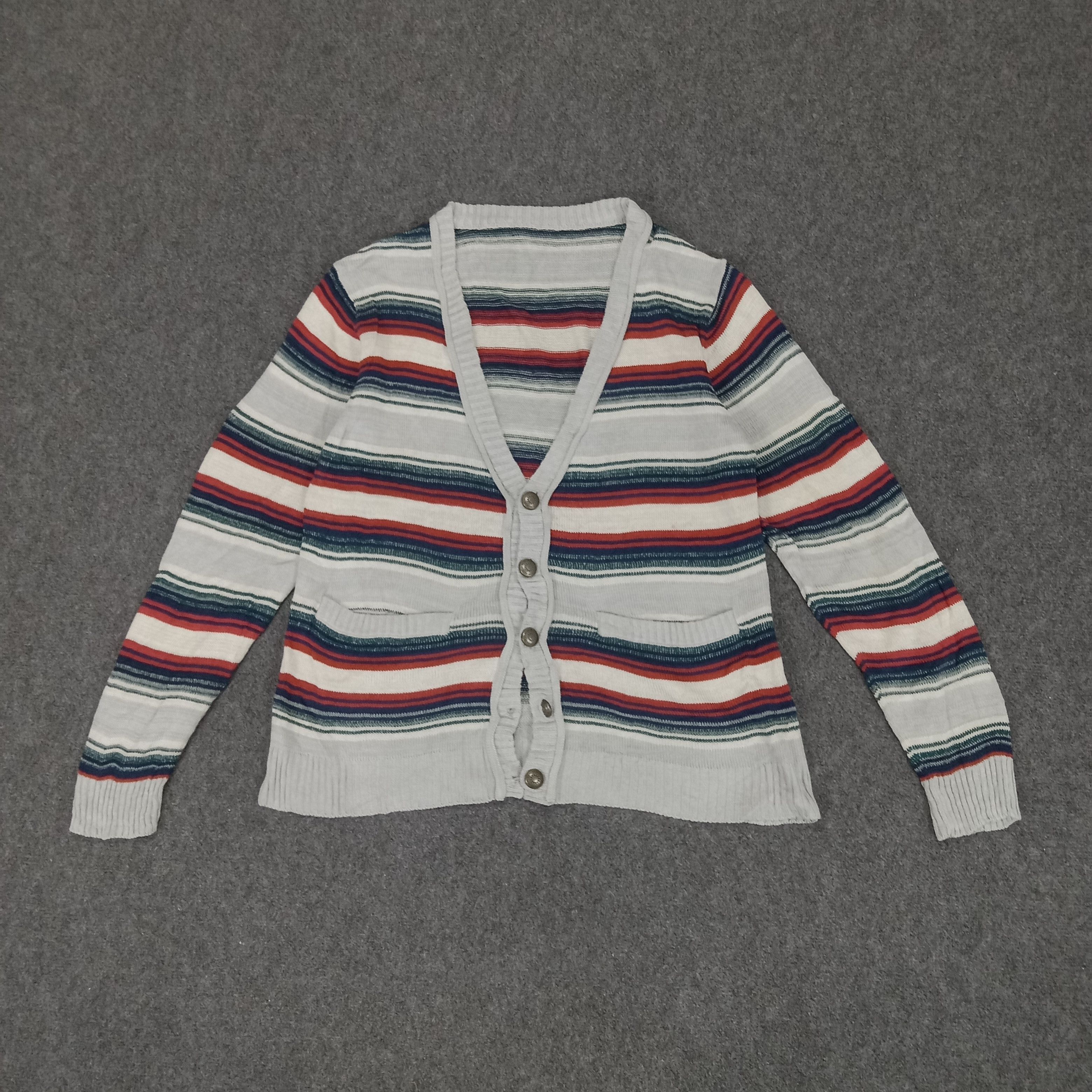 Vintage Sorri Dere Striped Cardigan Sweater Size M / US 6-8 / IT 42-44 - 1 Thumbnail