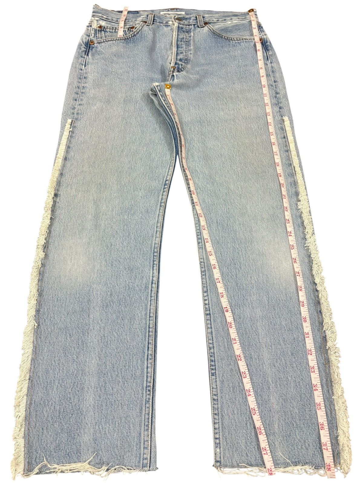 Levi's Vintage 90s Levis 501 Light Wash Distressed Jeans Size US 31 - 12 Thumbnail