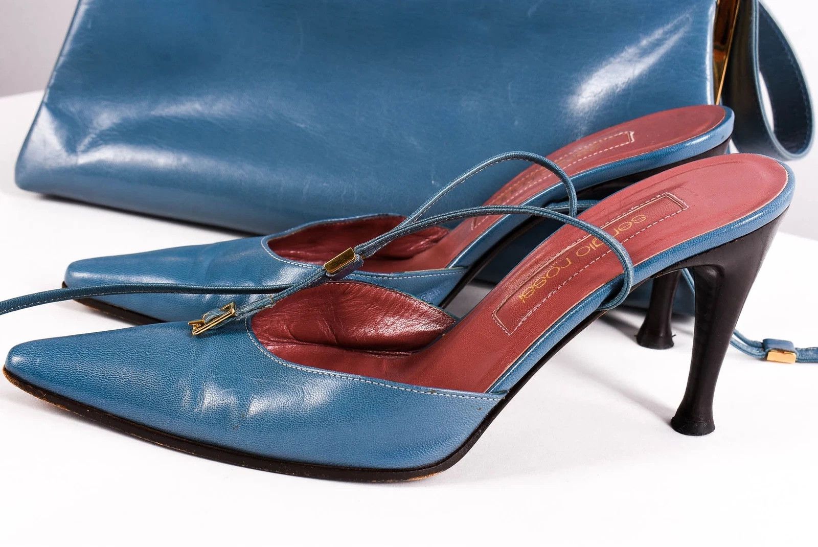 Sergio Rossi Women's Sergio Rossi Pointed Toe Heels and Clutch Size 35 Size US 5 / IT 35 - 5 Thumbnail