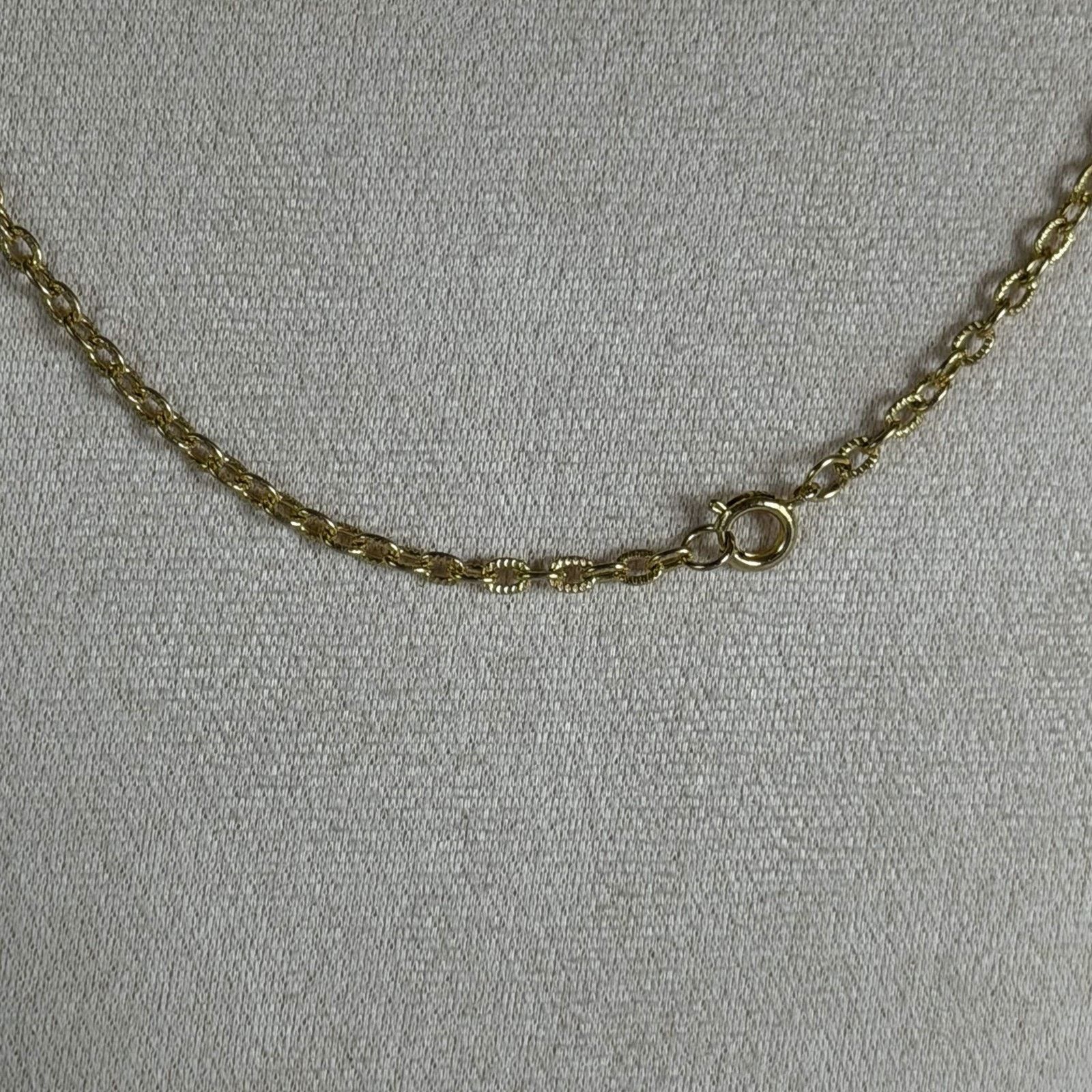 Other VTG 1970s Gold-Tone Filigree Diamond-Shaped Pendant Necklace Size ONE SIZE - 4 Thumbnail