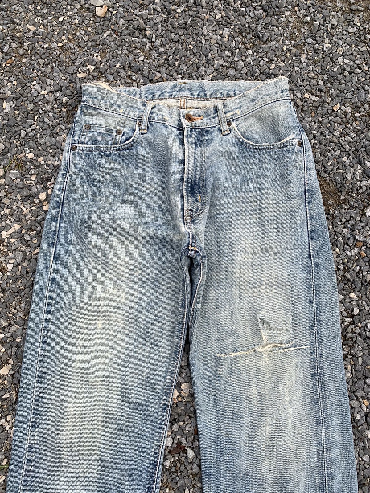 Kapital VINTAGE EDWIN 505 SELVEDGE FADED & RUSTY DISTRESSED DENIM Size US 28 / EU 44 - 6 Thumbnail