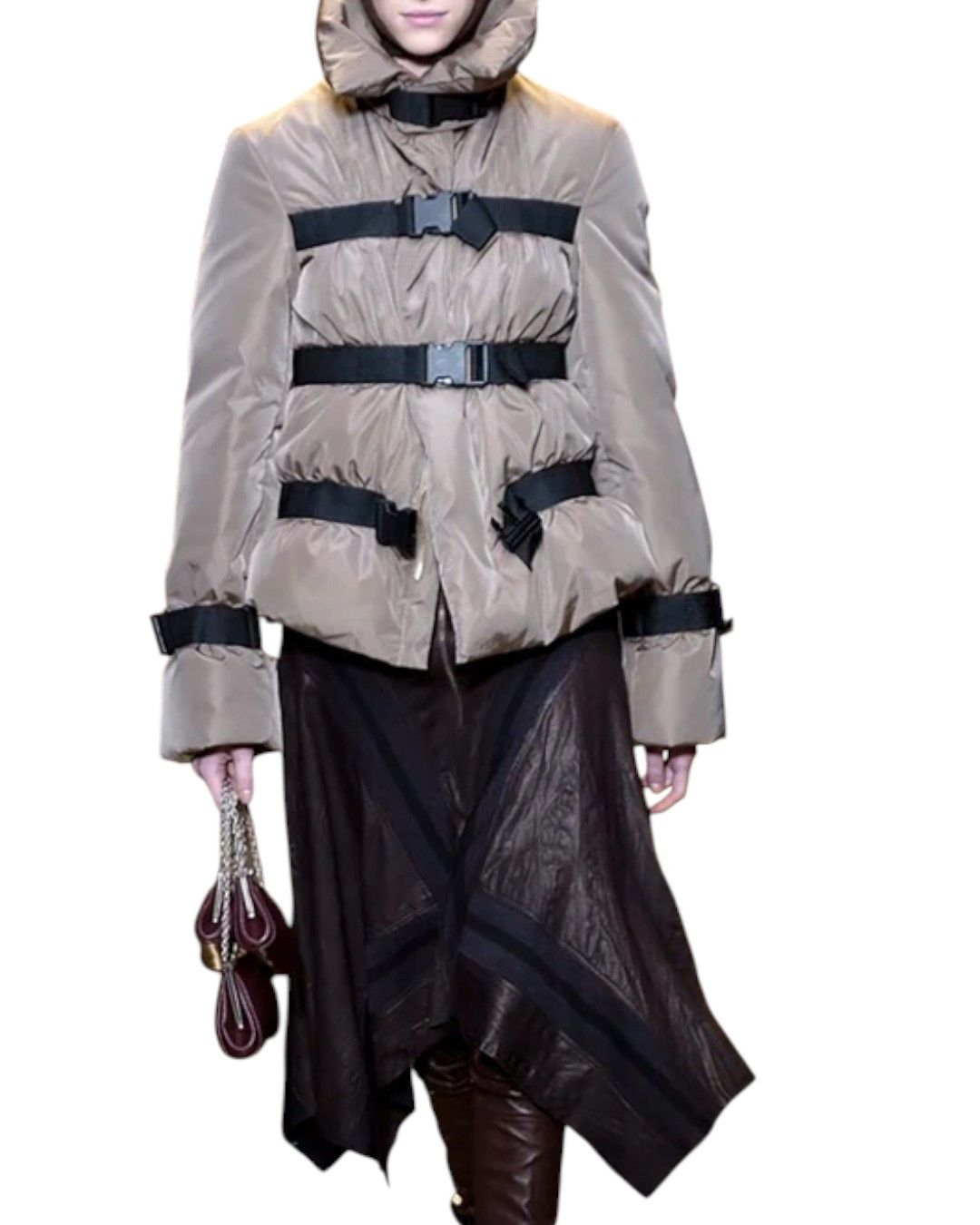 Jean Paul Gaultier F/W 2003 RUNWAY GOOSE DOWN BONDAGE PUFFER JACKET Size M / US 6-8 / IT 42-44 - 3 Thumbnail