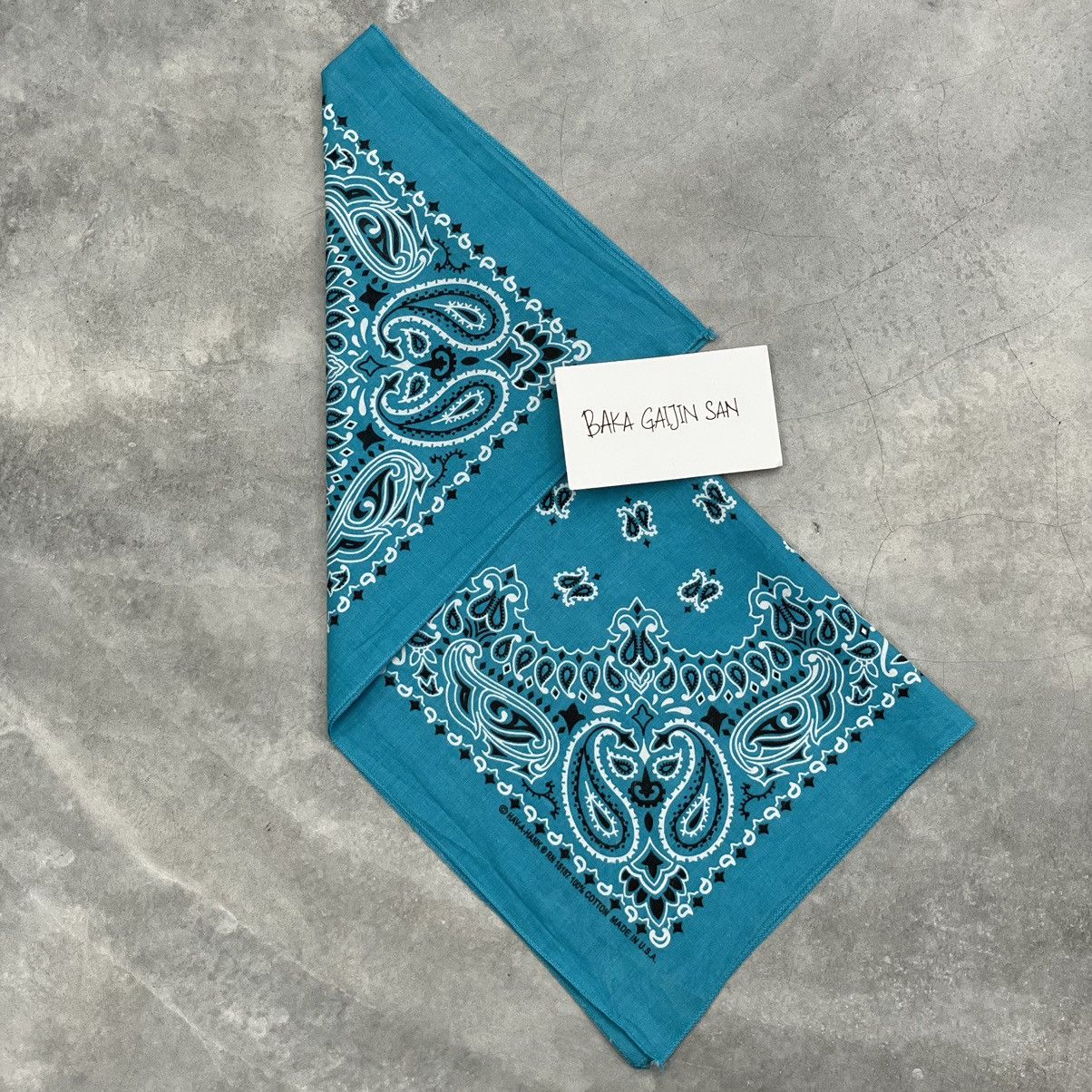 Cowboy Equipment × Vintage Made In USA Have A Hank Handkerchief Bandana Scarf Blue Size ONE SIZE - 5 Thumbnail