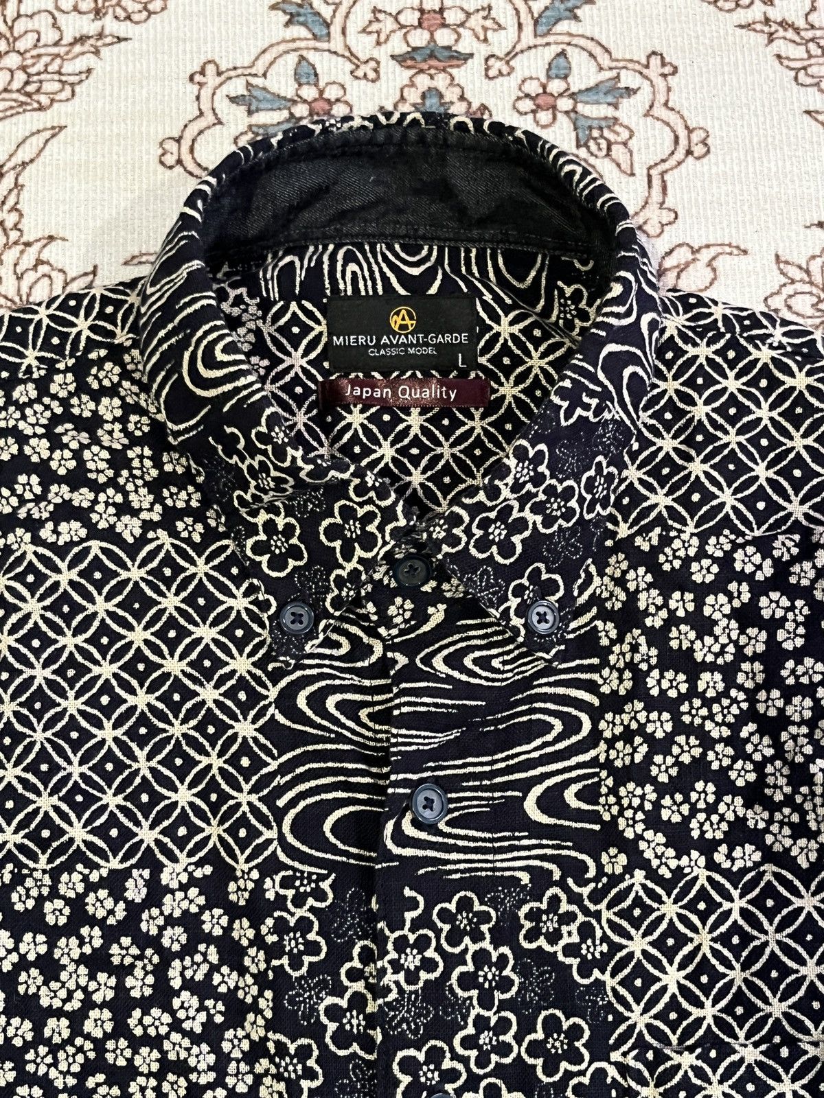 Japanese Brand × Vintage Custom Sashiko Mieru Avant Garde Button up Motive Shirt Size US L / EU 52-54 / 3 - 2 Thumbnail