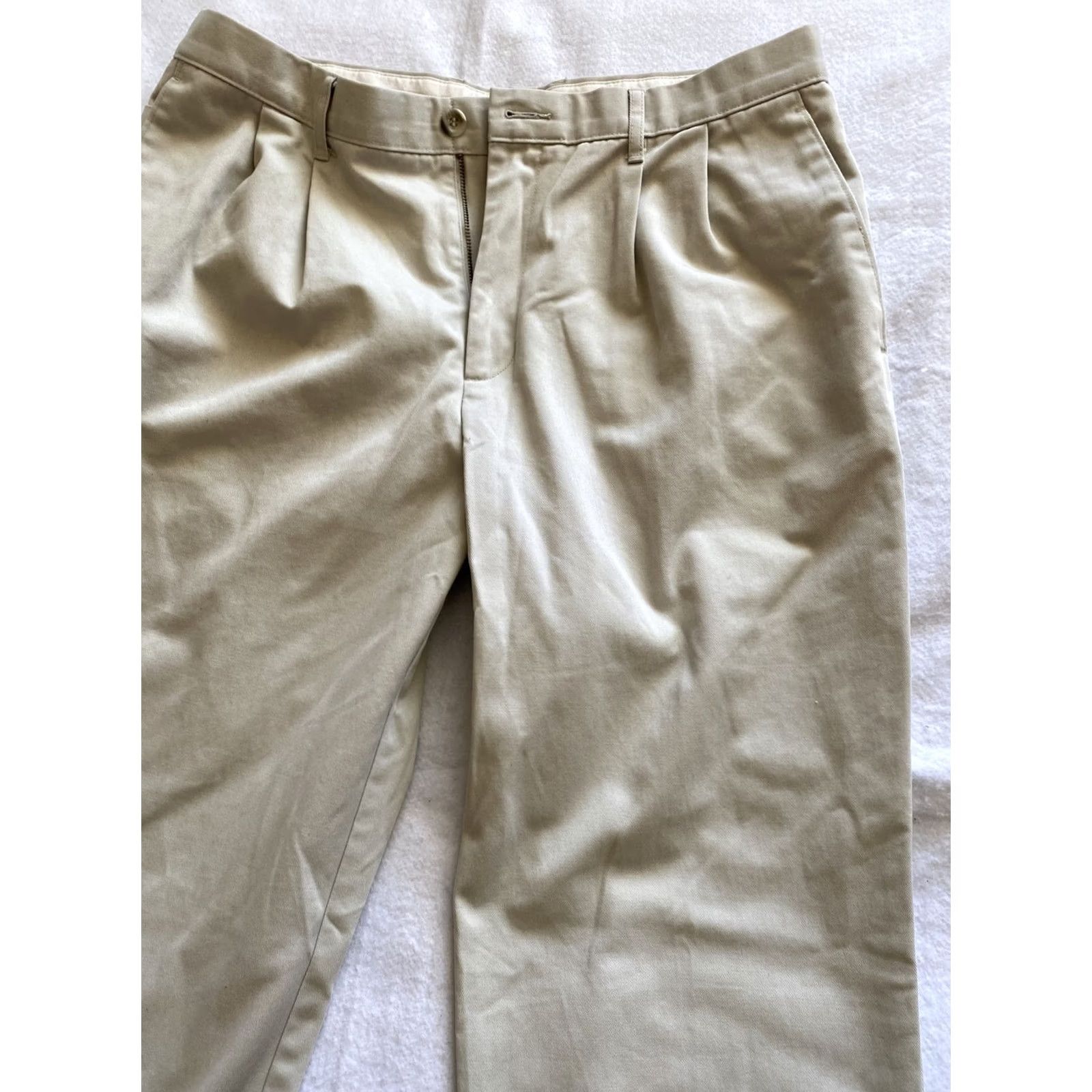 Dockers VINTAGE Dockers D3 Chino Pants Mens 34 x 32 Tan Cotton Solid 15-17 Size US 34 / EU 50 - 2 Thumbnail