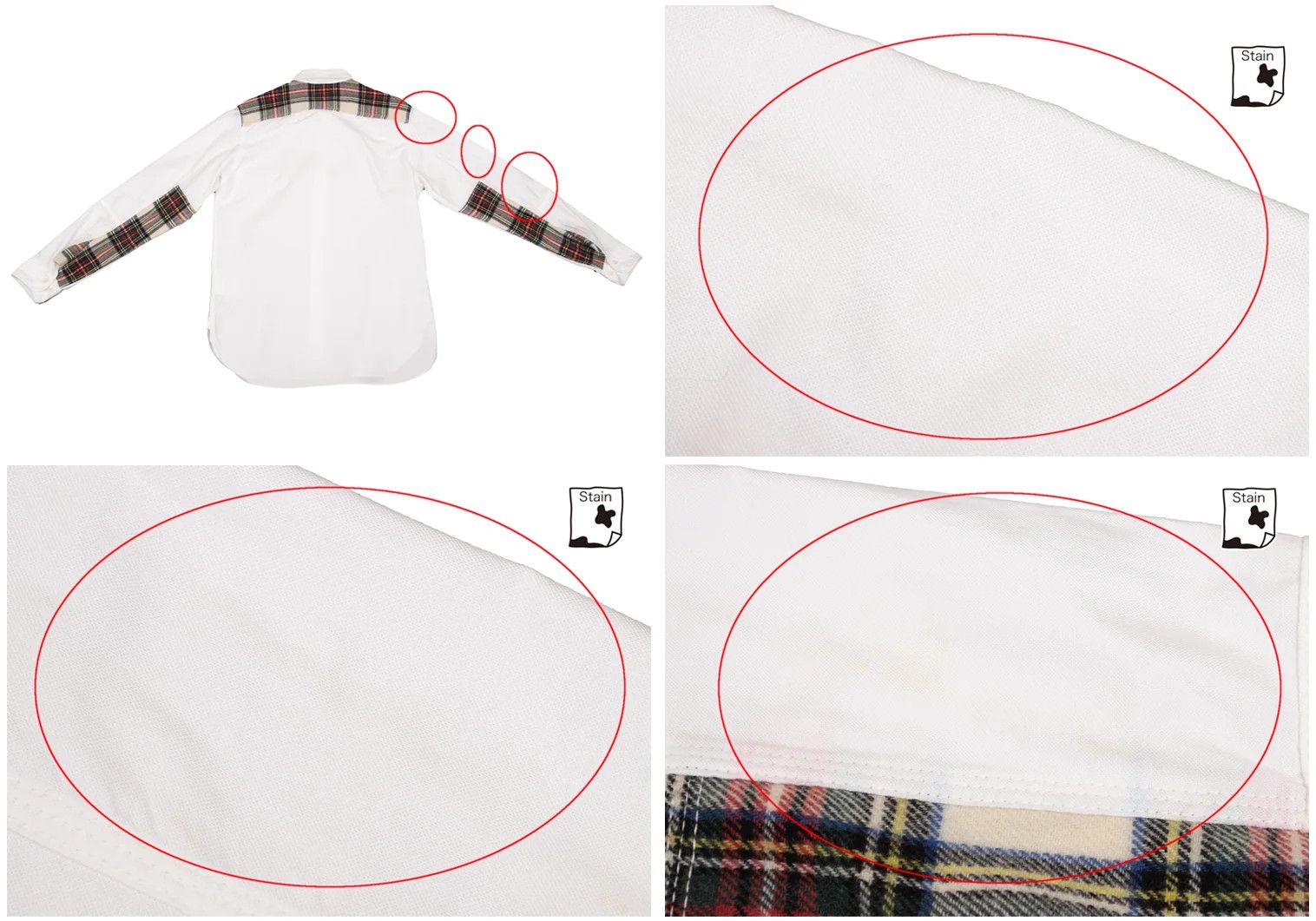 Junya Watanabe Tartan Check Button-Down Shirt in White, Size L Size US L / EU 52-54 / 3 - 14 Thumbnail