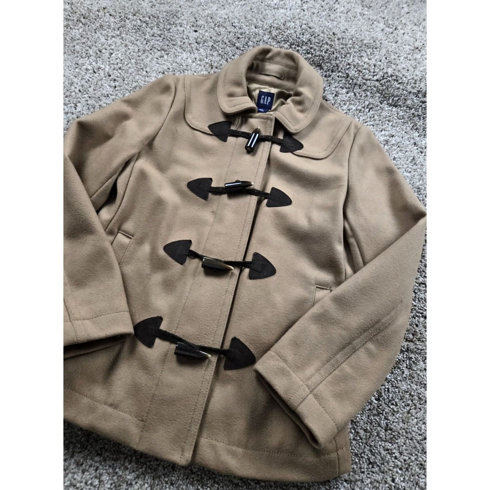 Gap Gap Coat Jacket Small Womens Brown Wool Blend Pockets Full Toggle Vintage No Size S / US 4 / IT 40 - 2 Thumbnail