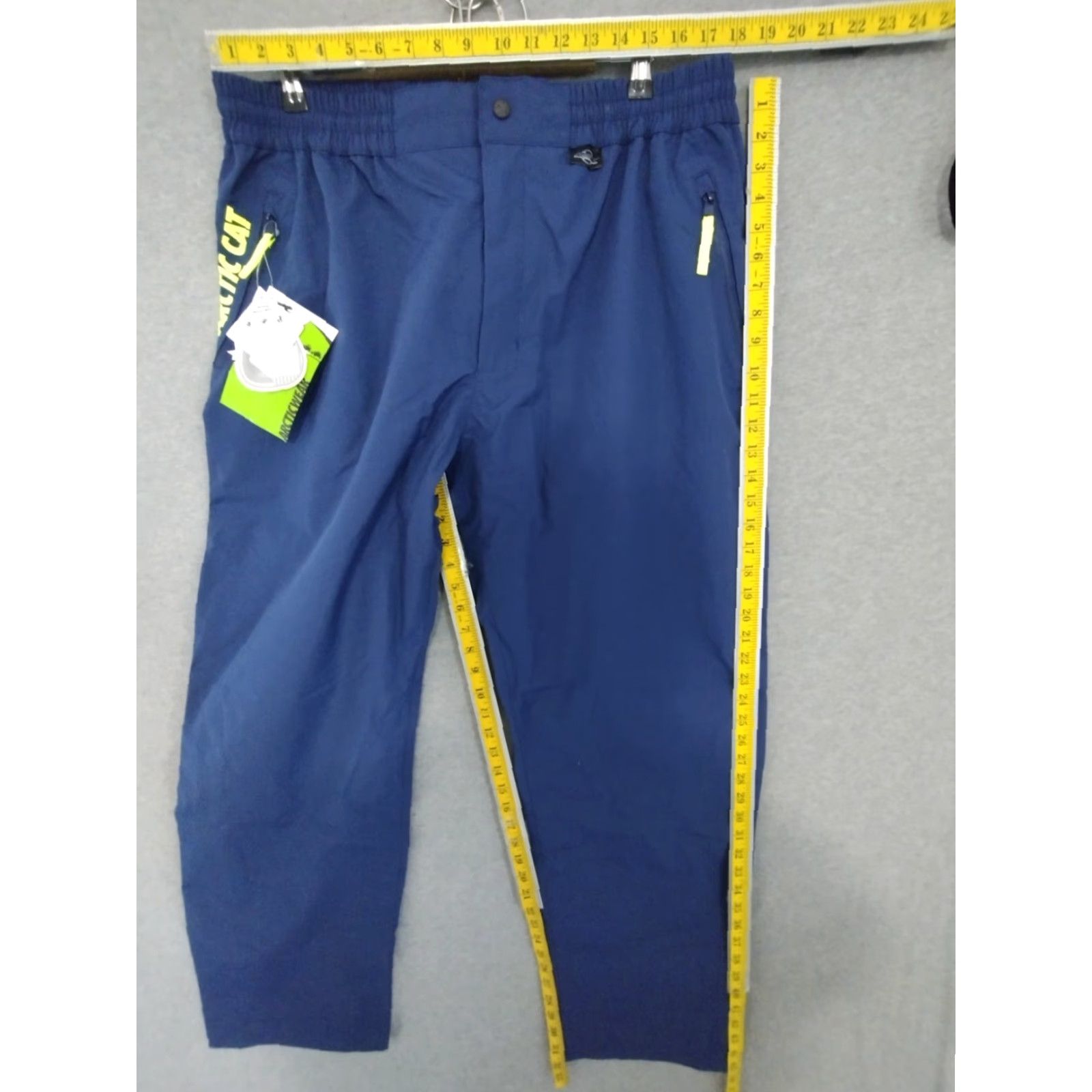 Vintage Arctic Cat Atcticwear Men's Rain Waterproof Pants XL 36x32 Blue Tapered Zip Water Repellent Activewear Windproof, 5268-026 Size US 36 / EU 52 - 2 Thumbnail