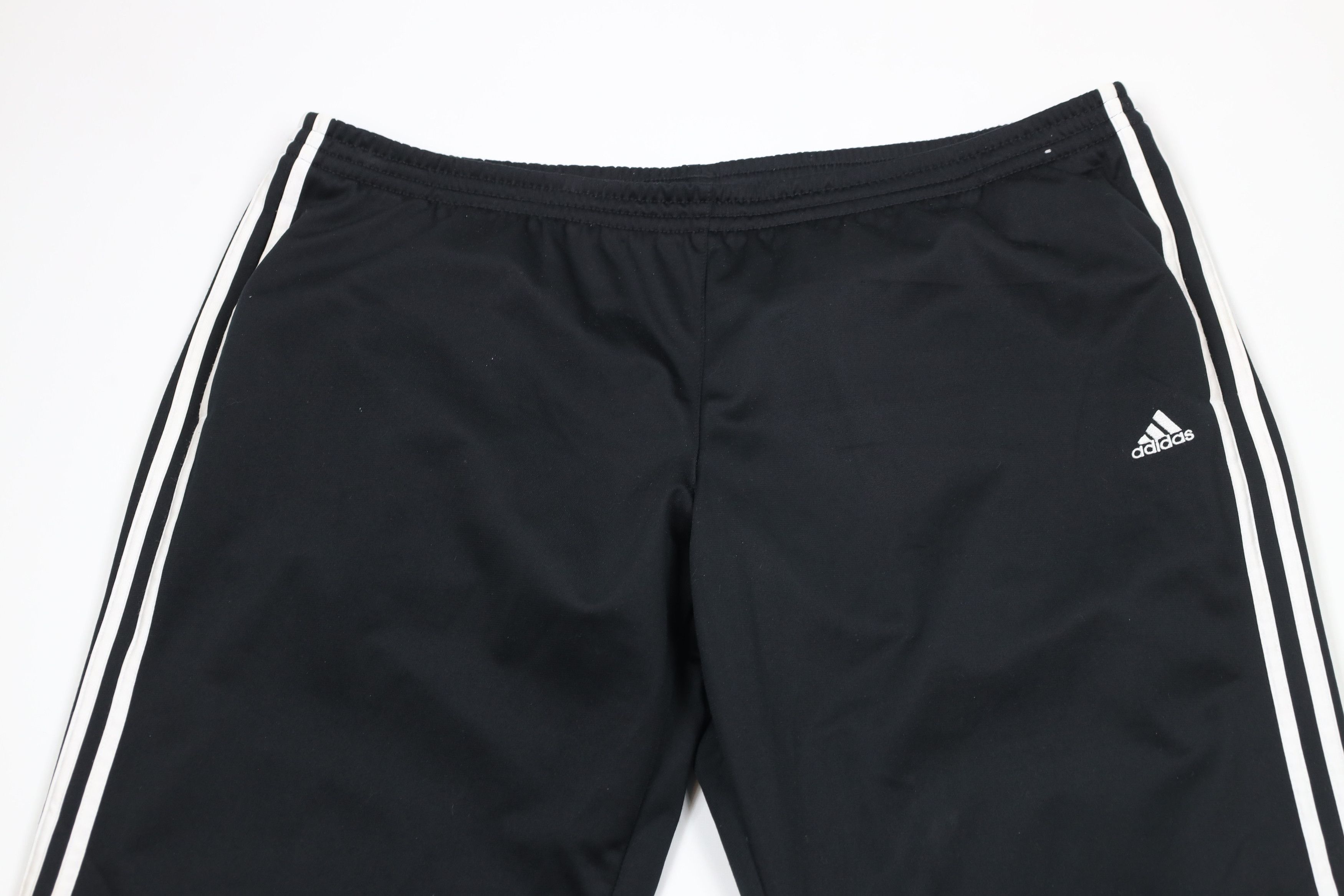 Adidas × Vintage Vintage Y2K Adidas Striped Wide Leg Sweatpants Pants Black Size 38" / US 16 / IT 52 - 2 Thumbnail