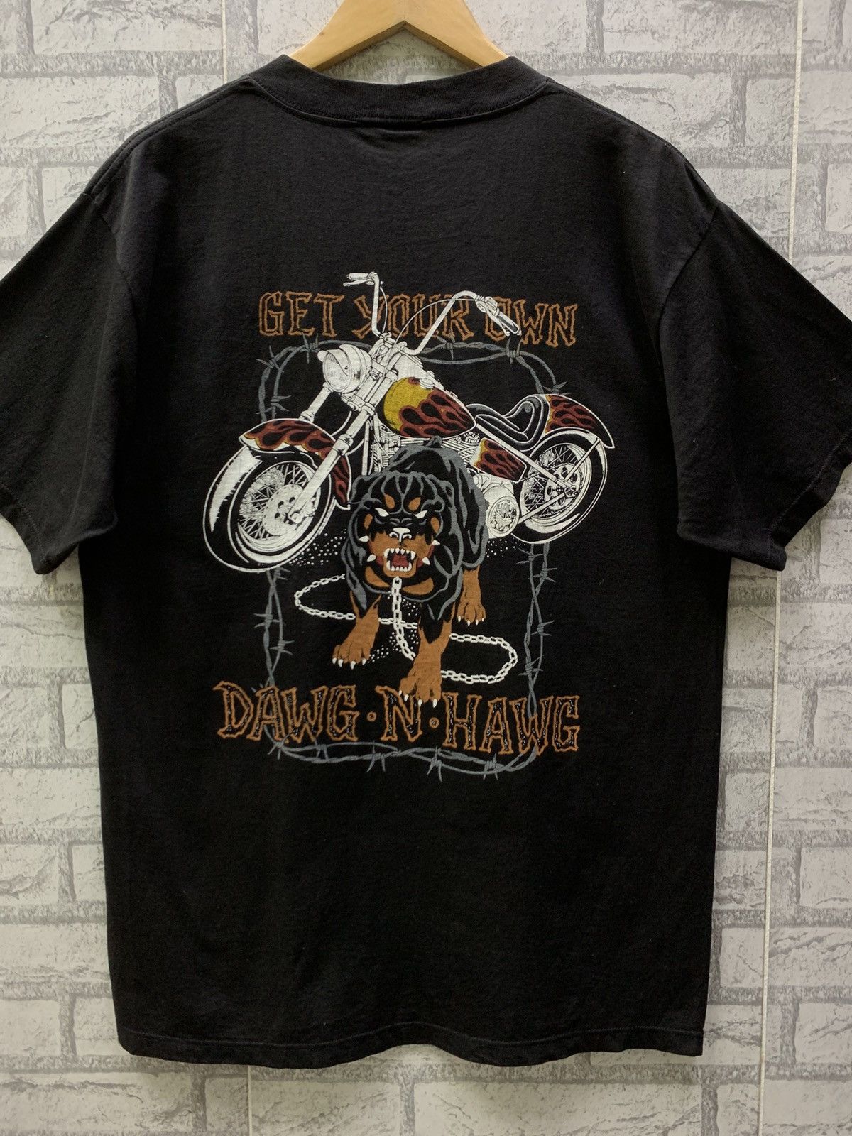 Other Vintage 90s Top Dawg Get Your Own Dawg N Hawg Backhit Tee Size US L / EU 52-54 / 3 - 3 Thumbnail