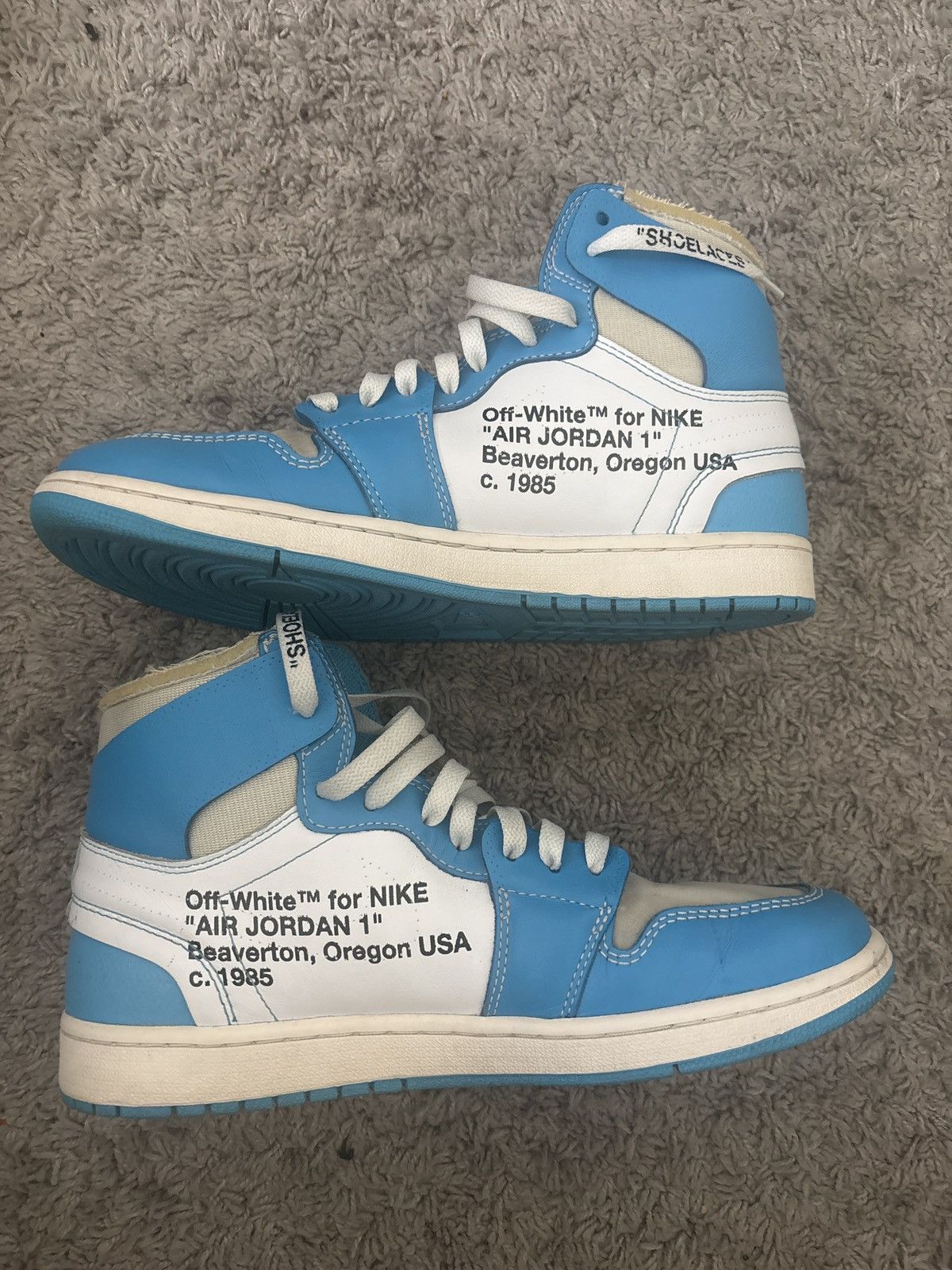 Nike × Off-White Off White Jordan 1 Unc Size US 10.5 / EU 43-44 - 2 Thumbnail