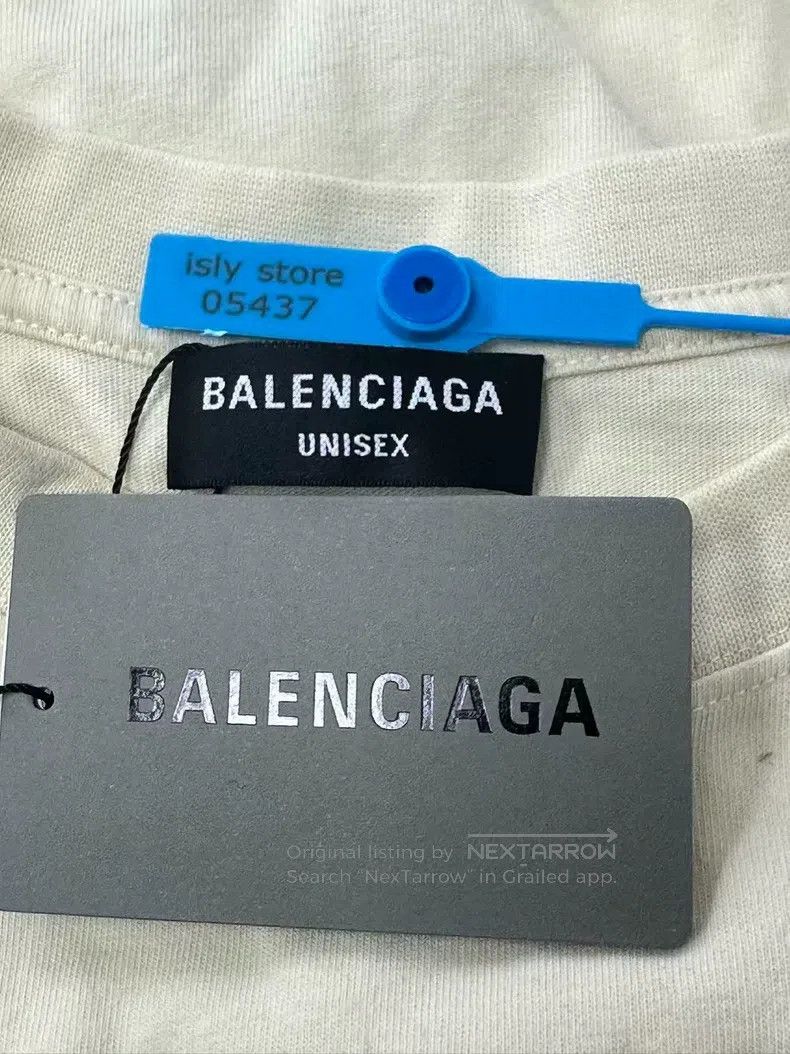 Balenciaga Balenciaga Embroidered Letter Solid Color Loose Round Neck Size US S / EU 44-46 / 1 - 4 Thumbnail