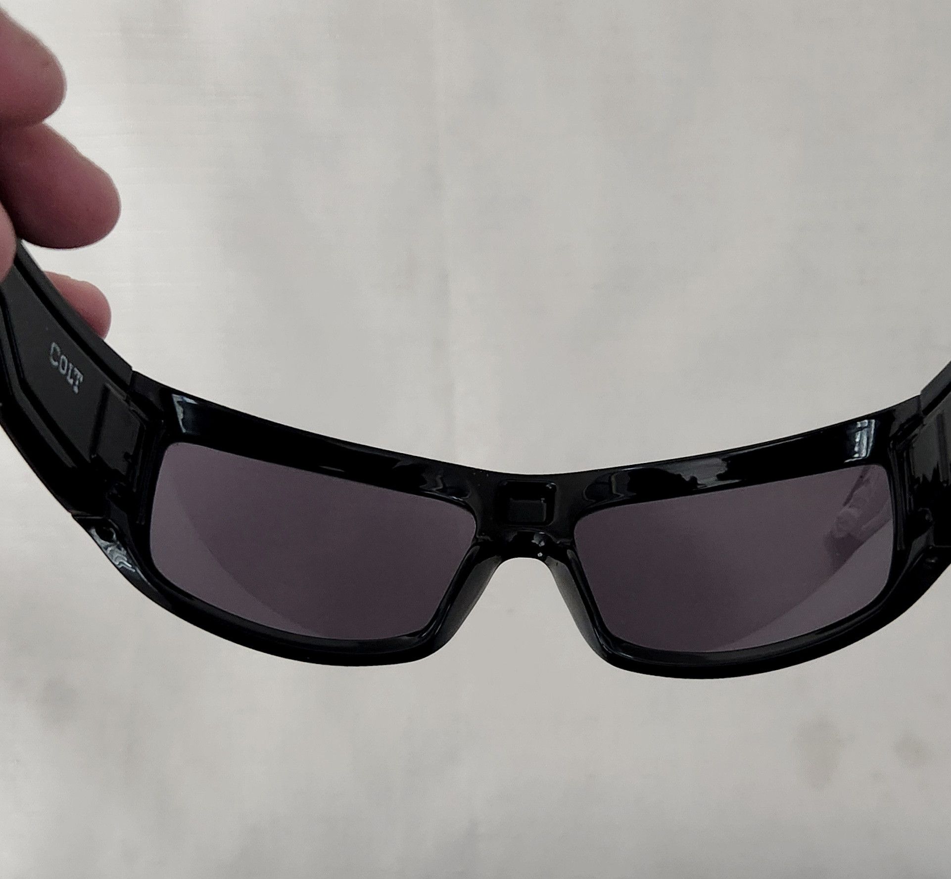 SPY Optic Spy Colt Sunglasses Shiny Black on Black lens vtg 63-16 125 Size ONE SIZE - 6 Thumbnail