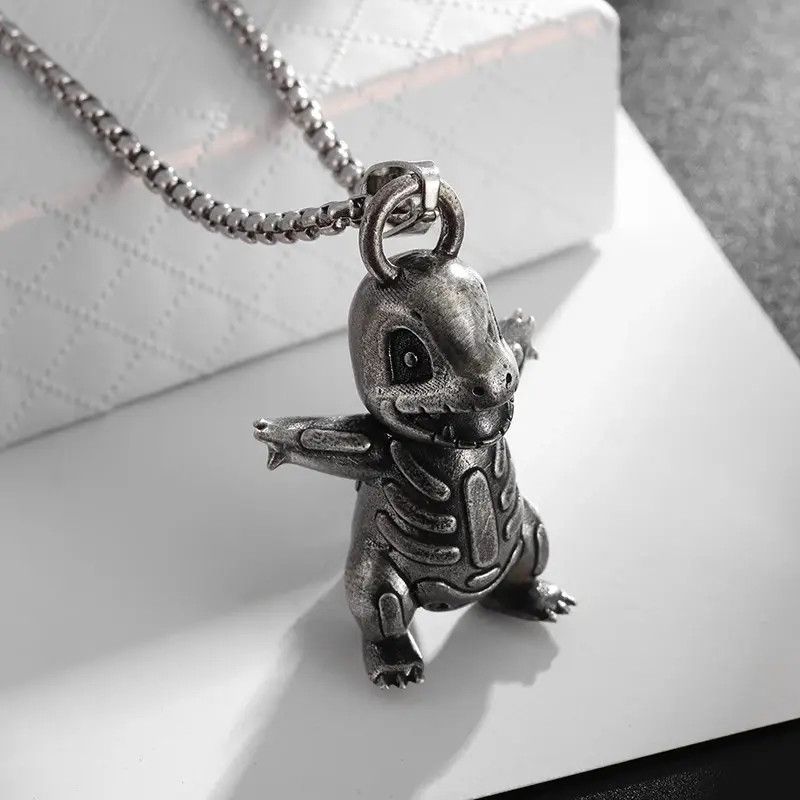 Jewelry Gothic Cute Dinosaur Necklace Size ONE SIZE - 4 Thumbnail