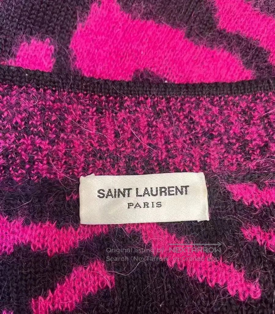 Saint Laurent Paris Saint Laurent 19FW Rose Tiger Sweater. Size XS / US 0-2 / IT 36-38 - 4 Thumbnail