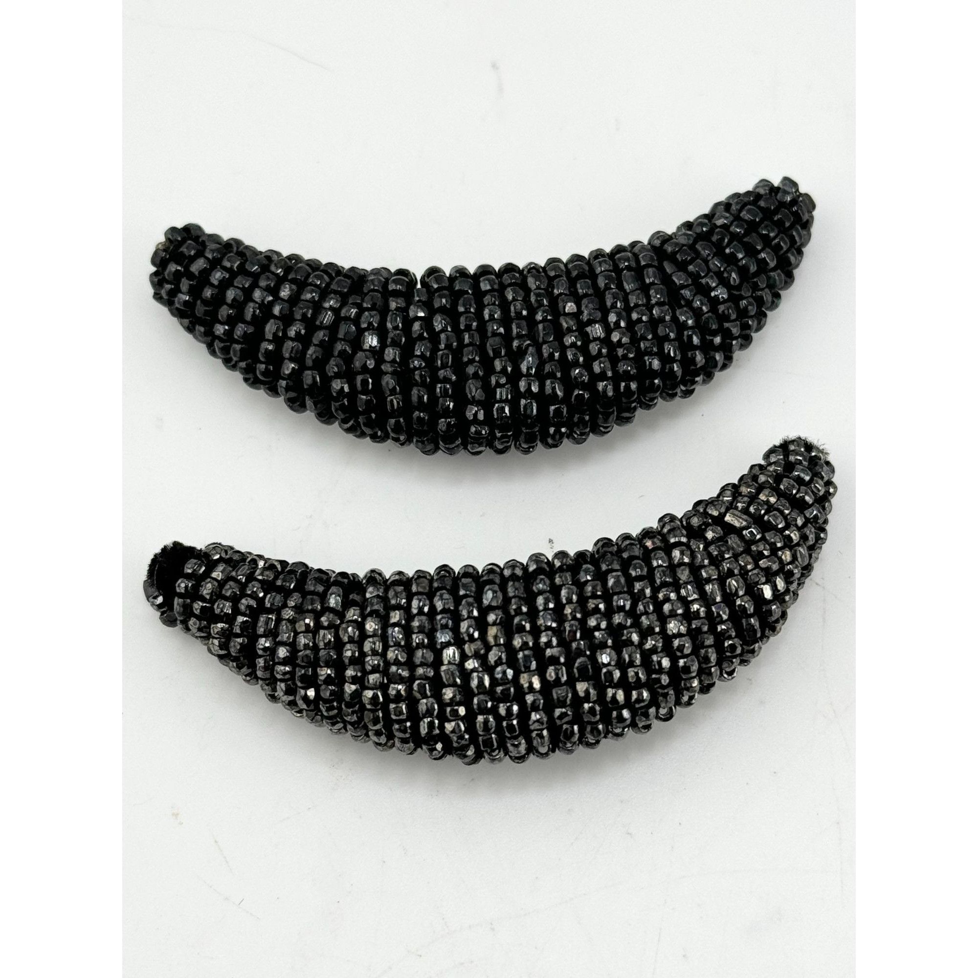 Vintage Vintage black beaded shoe clips Size ONE SIZE - 1 Thumbnail