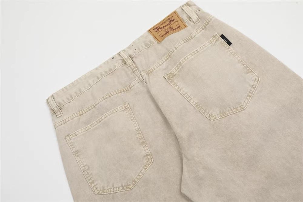 Japanese Brand × Jean Men's American retro loose casual washed distressed jeans Size US 32 / EU 48 - 5 Thumbnail