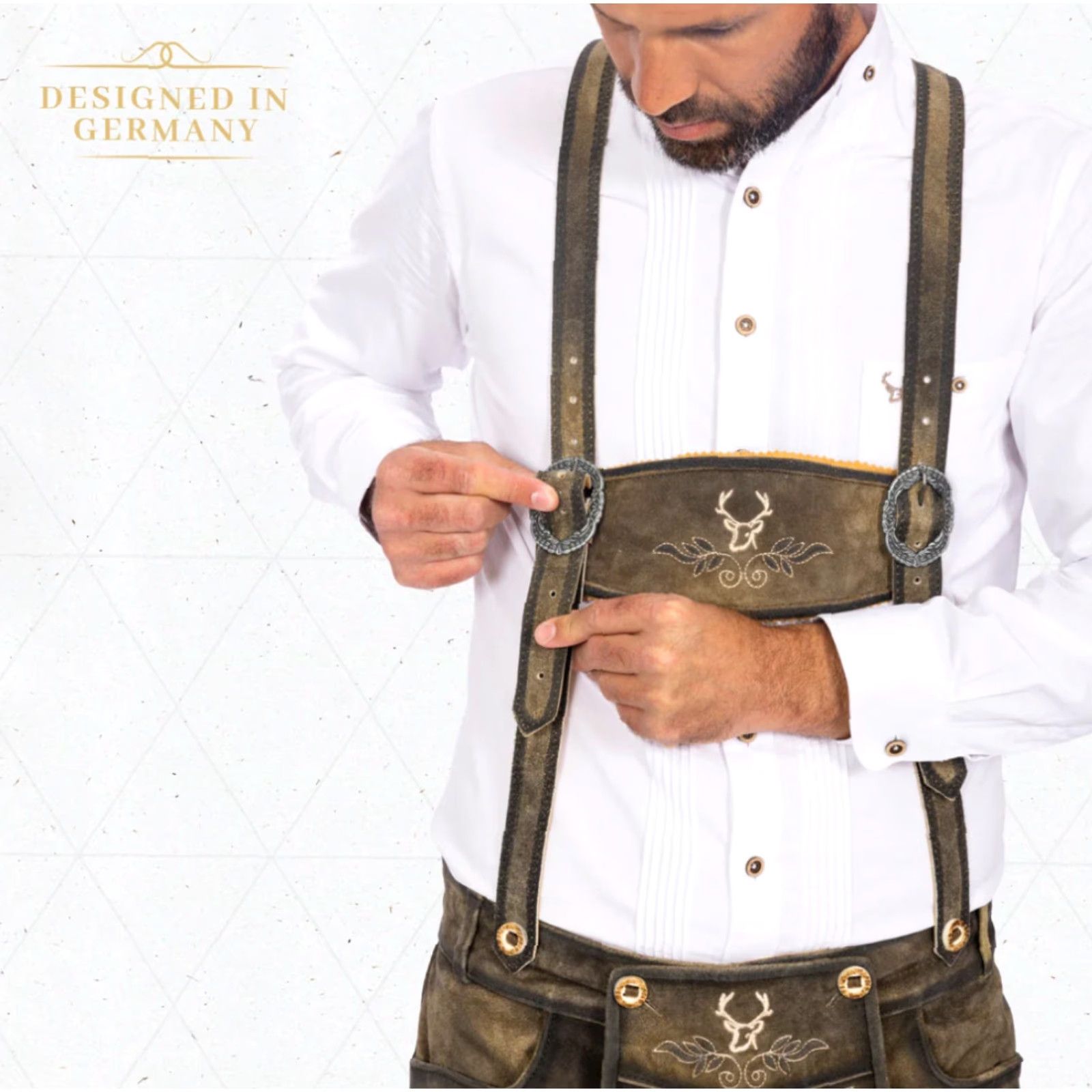 Bavaria Trachten Lederhosen Mens Suede Leather German Oktoberfest Waxed Brown 28 Brown Mens Leather Oktoberfest Lederhosen 28