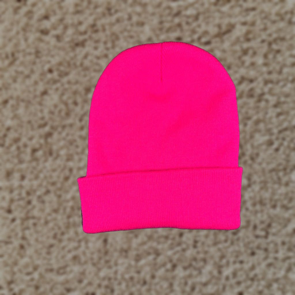 Vintage Gelante Beanie Knit Adult One Size Neon Pink 100% Acrylic Winter Ski Outdoor Unisex Hats Mens Womens Size ONE SIZE - 1 Thumbnail
