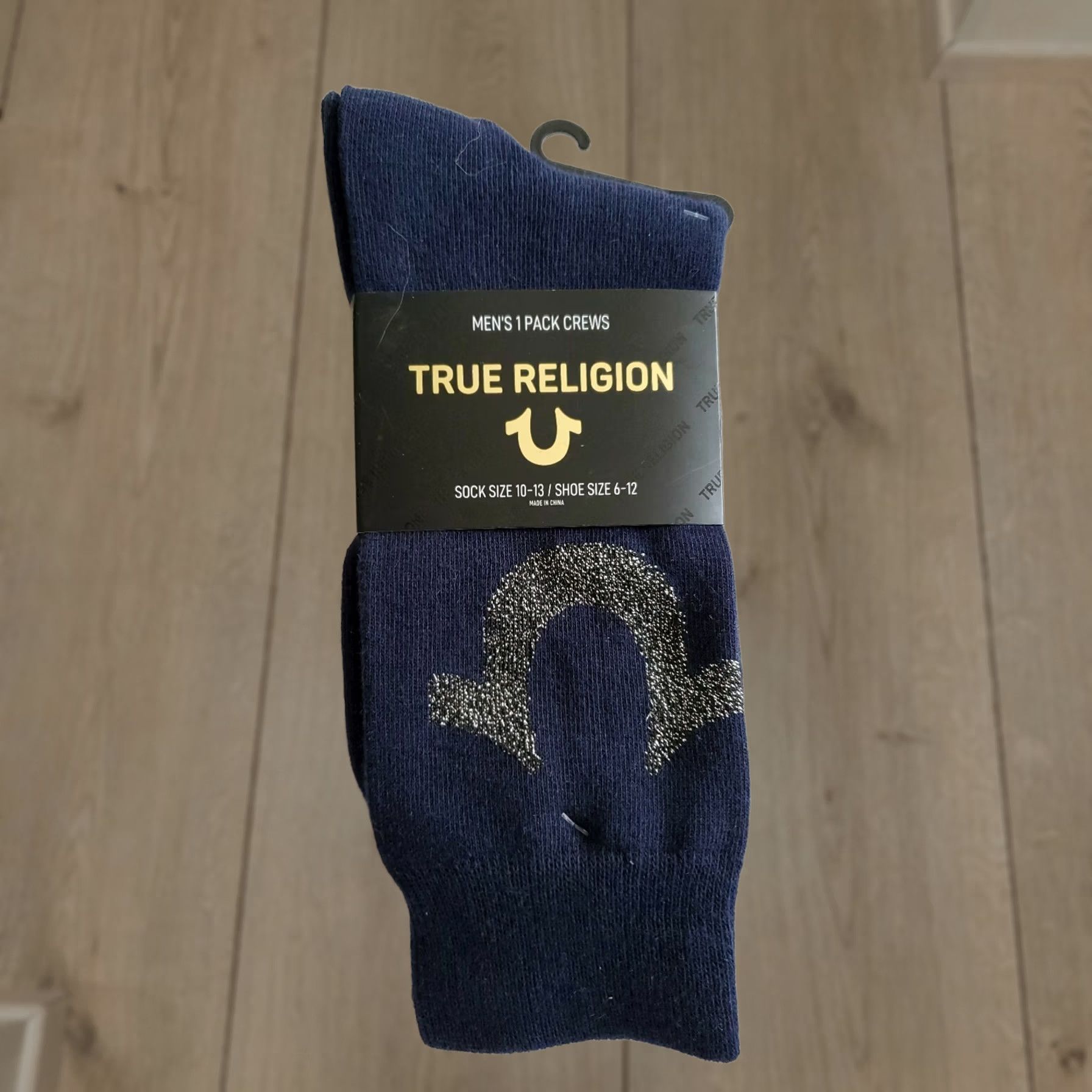 True Religion TRUE RELIGION HORSESHOE Crew Socks Men Dark Blue 6-12 Mid Calf Cotton Polyester Spandex Size ONE SIZE - 1 Thumbnail