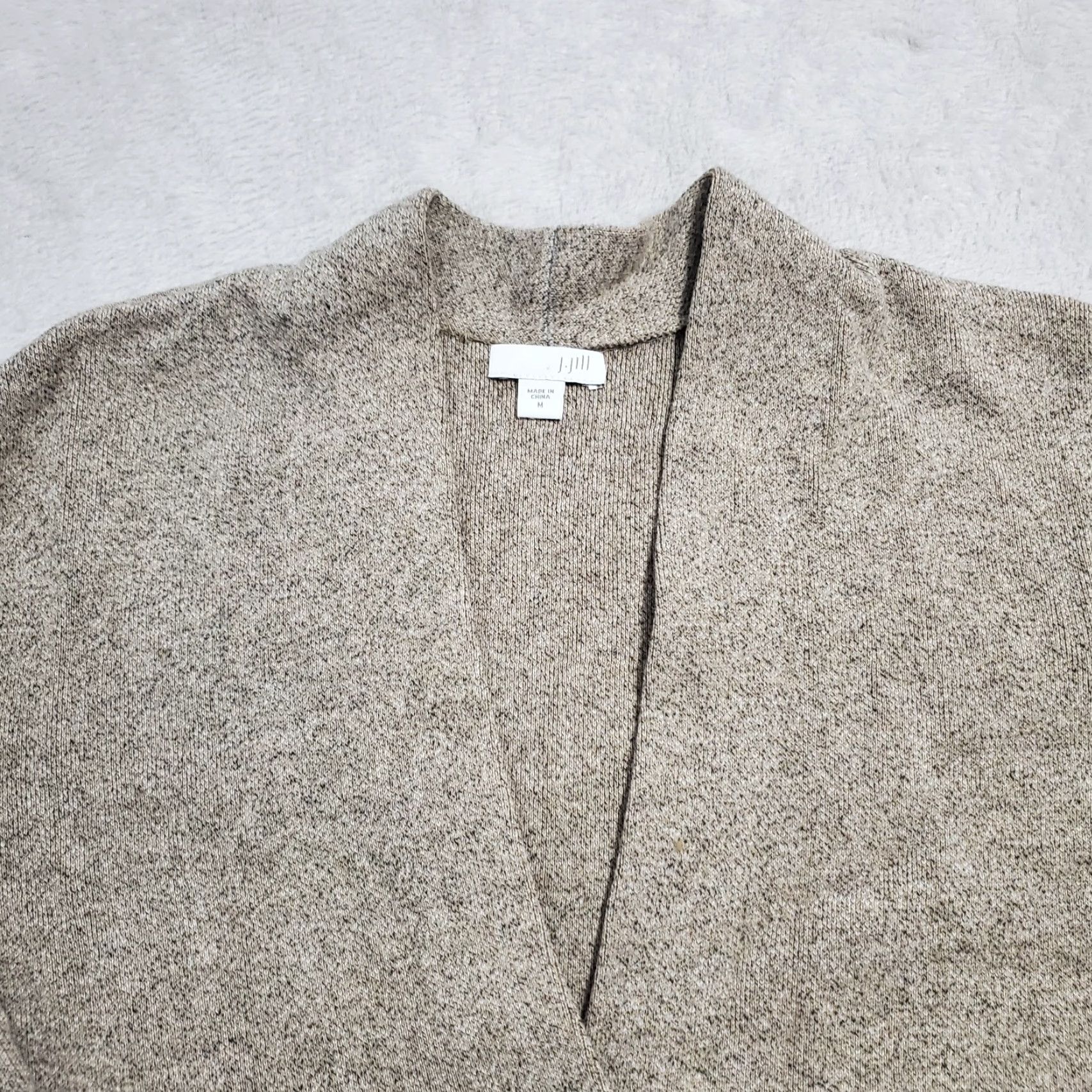 J. Jill J Jill Cardigan Women M Brown Marled 2 Button Long Sweater Pockets Layering Size M / US 6-8 / IT 42-44 - 4 Thumbnail