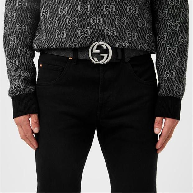 Gucci GUCCI Men'S Logo Canvas Gg Supreme Belt Size 46 - 2 Thumbnail