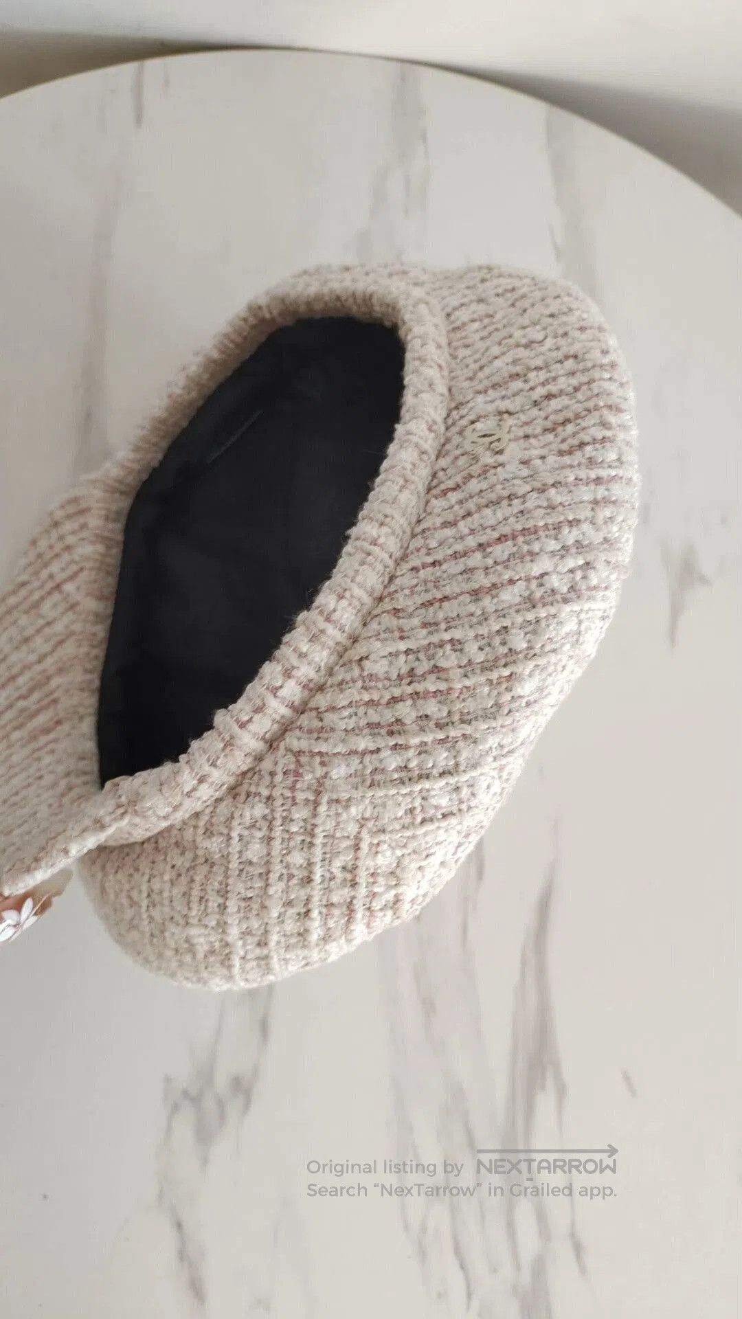 Chanel Chanel Pink Tweed Newsboy Hat M. Size ONE SIZE - 3 Thumbnail