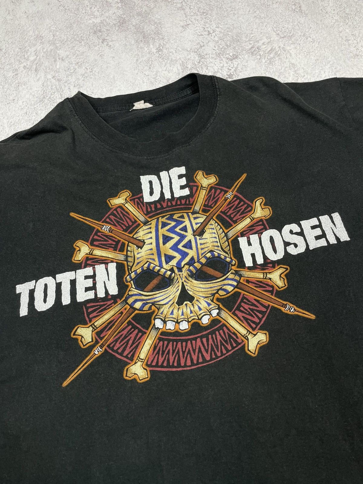 Band Tees Die Toten Hosen Vintage Faded T-shirt 00s Size US L / EU 52-54 / 3 - 2 Thumbnail