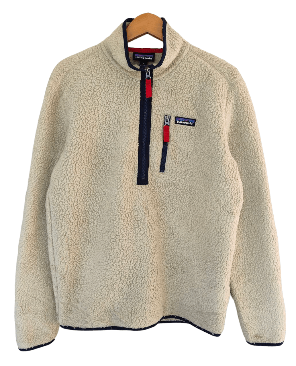 image of Patagonia Deep Pile Fleece Sweater in Beige, Men's (Size Small)