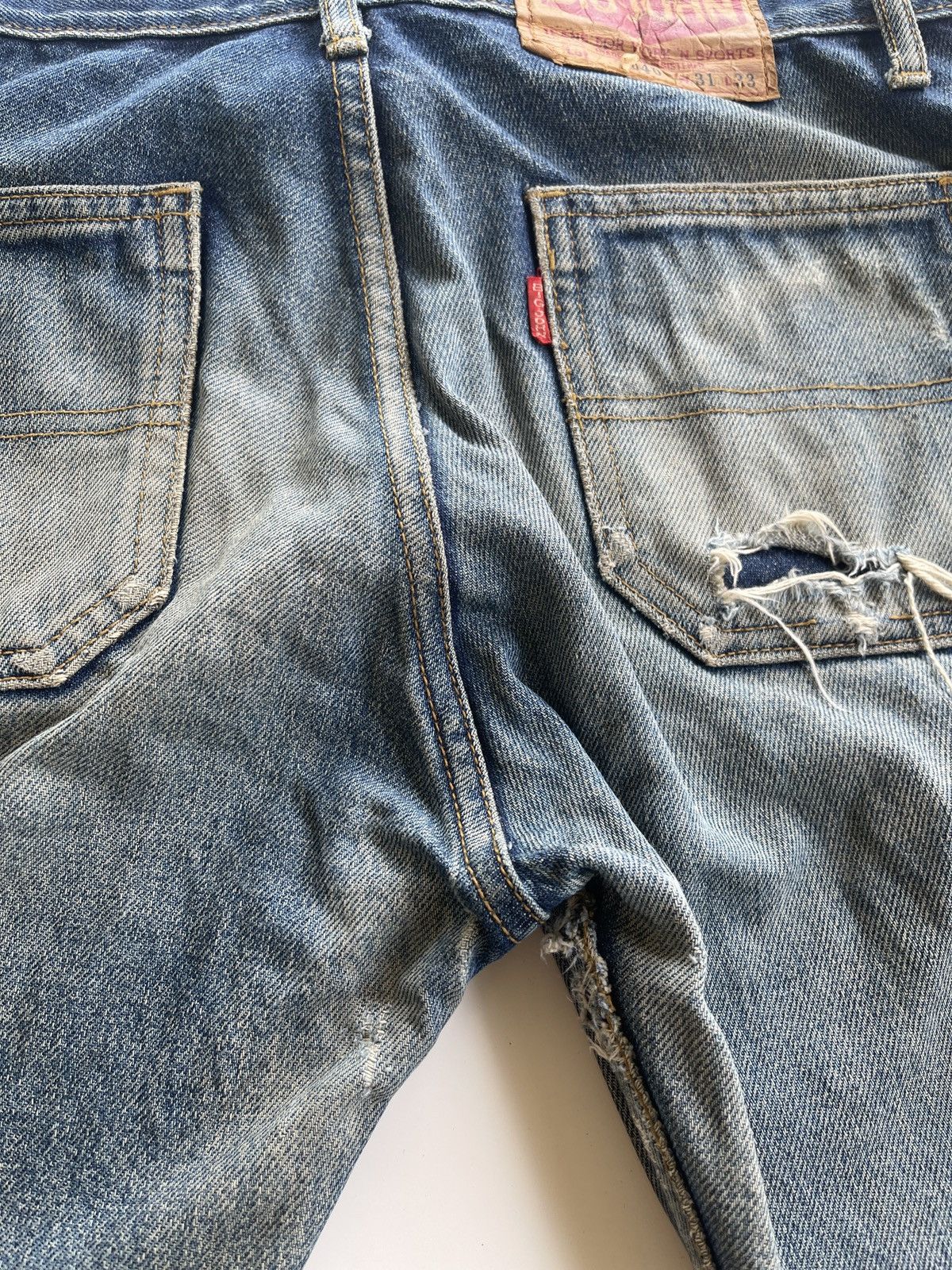 Big John Vintage Distressed Flare Denim Size US 30 / EU 46 - 10 Thumbnail