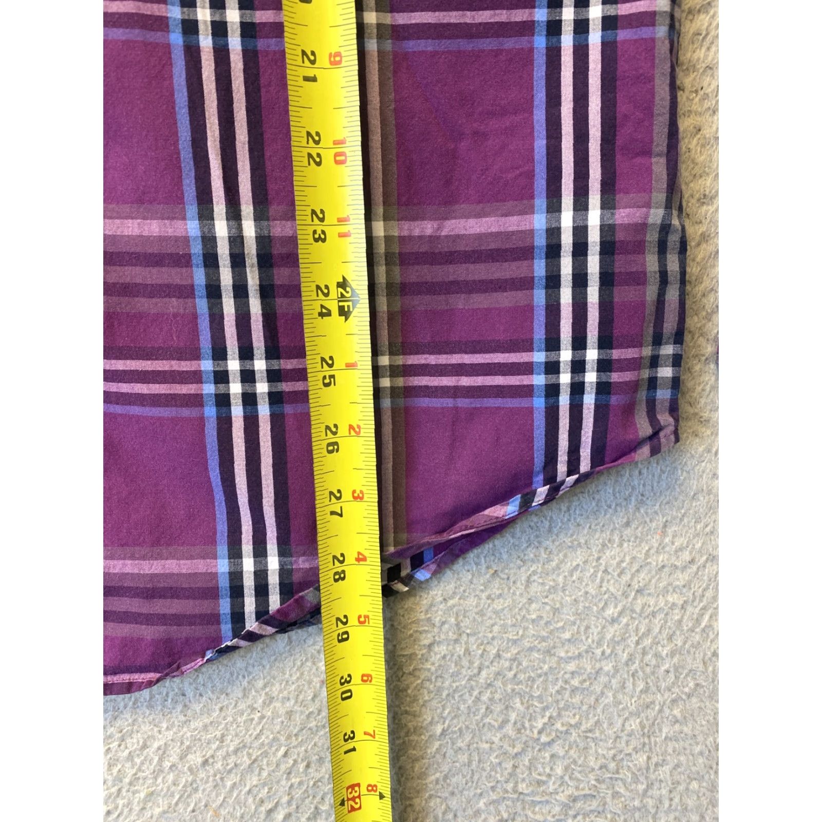 Croft & Barrow Croft & Barrow Croft Barow Shirt Mens S Purple Blue Plaid Button-Up Adult 39-68 Regular Button Size US S / EU 44-46 / 1 - 7 Thumbnail