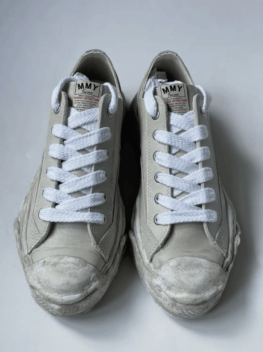Maison MIHARA YASUHIRO Cream Vintage Leather ‘Hank’ Sneakers Size US 12 / EU 45 - 6 Thumbnail