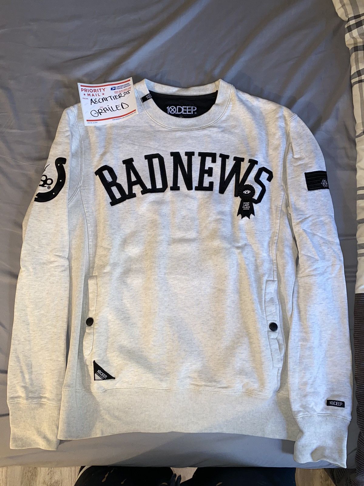 image of 10 Deep Crewneck Sweater in Grey, Men's (Size Medium)