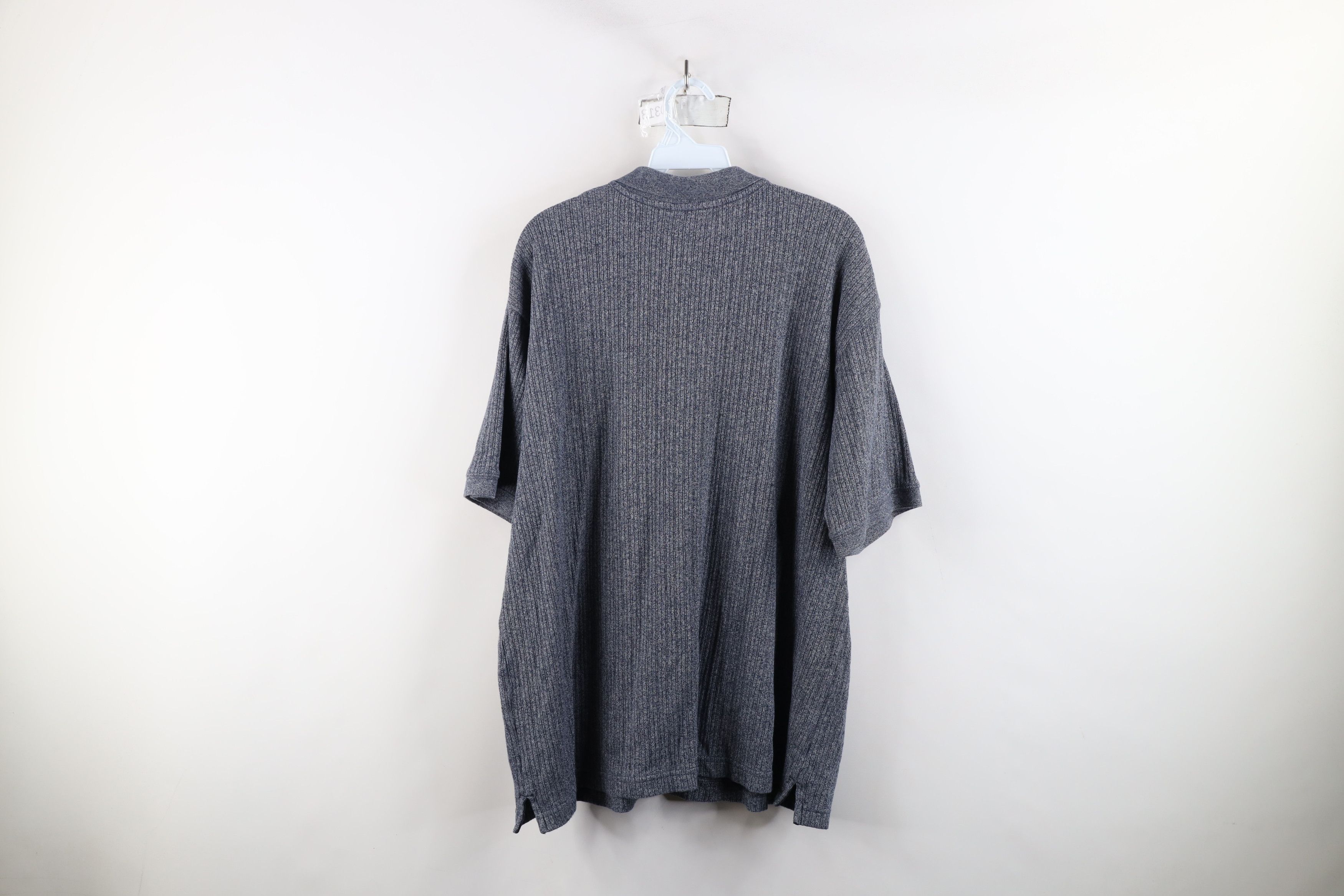 Vintage Vintage 90s Streetwear Ribbed Knit Collared Polo Shirt Size US XL / EU 56 / 4 - 9 Thumbnail