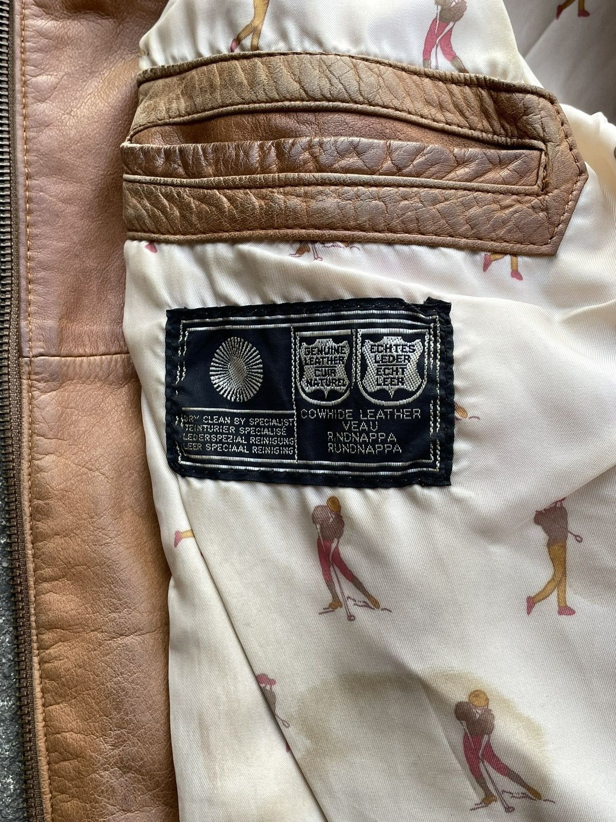 Vintage Washed Brown Retro 90s Genuine Real Leater Bomber Punk Rock Size US XL / EU 56 / 4 - 12 Thumbnail