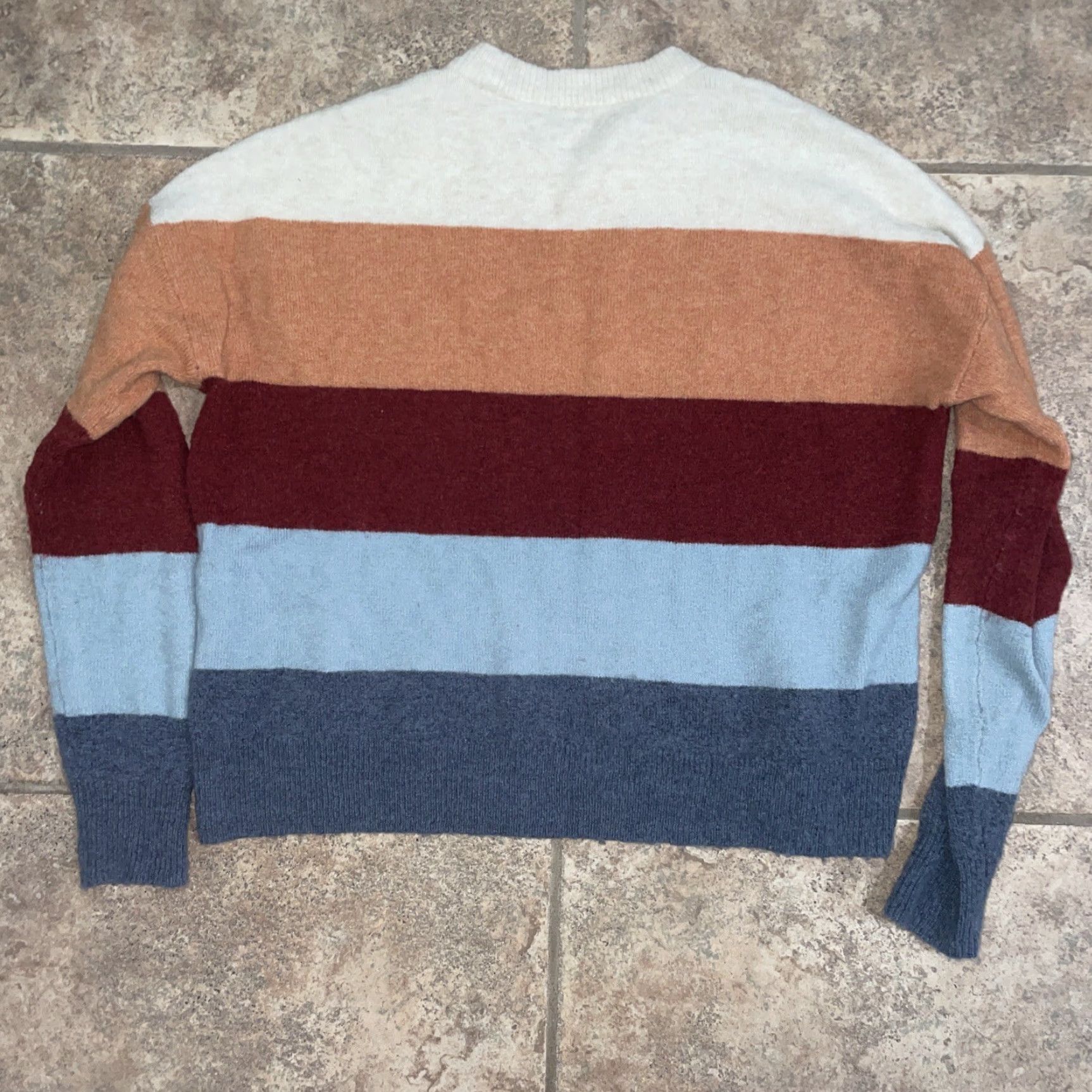 Madewell Madewell Striped Merino Wool Blend Sweater Womens XS Multicolor Pullover Wool Blend XS Striped Sweater Womens Madewell Size XS / US 0-2 / IT 36-38 - 4 Thumbnail