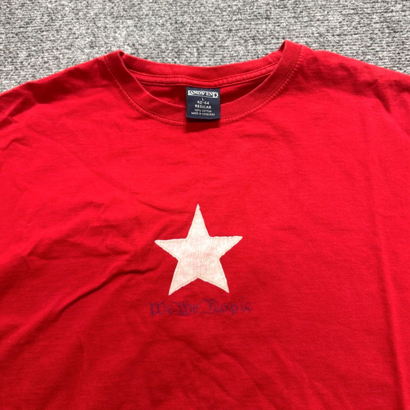 Vintage VINTAGE We The People Lands End T-shirt Men L Red Y2K 90s Star Distressed/Pre-owned Mens Shirt Size US L / EU 52-54 / 3 - 4 Thumbnail